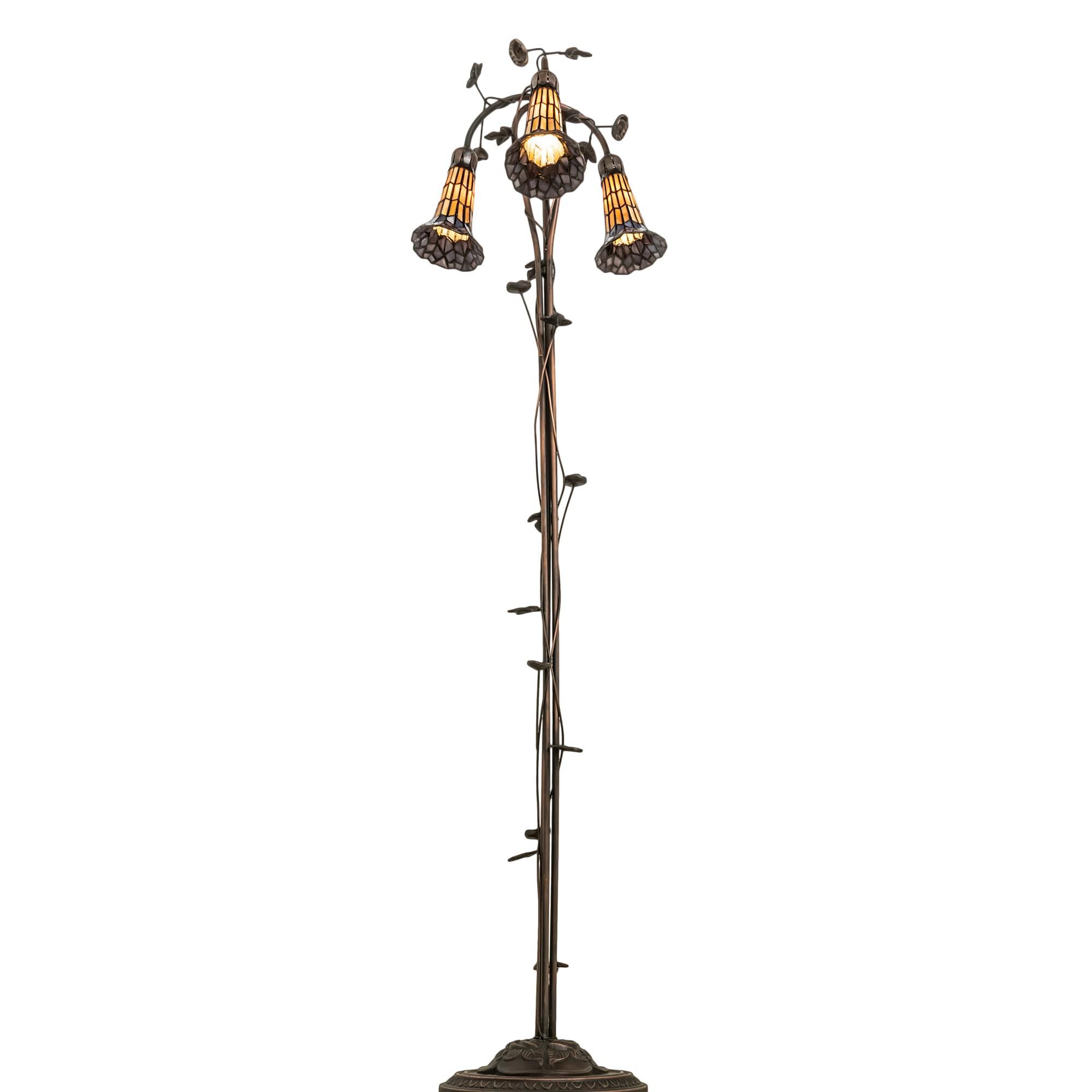 Shown in Mahogany Bronze finish and Amber /Acrylic;Violet glass