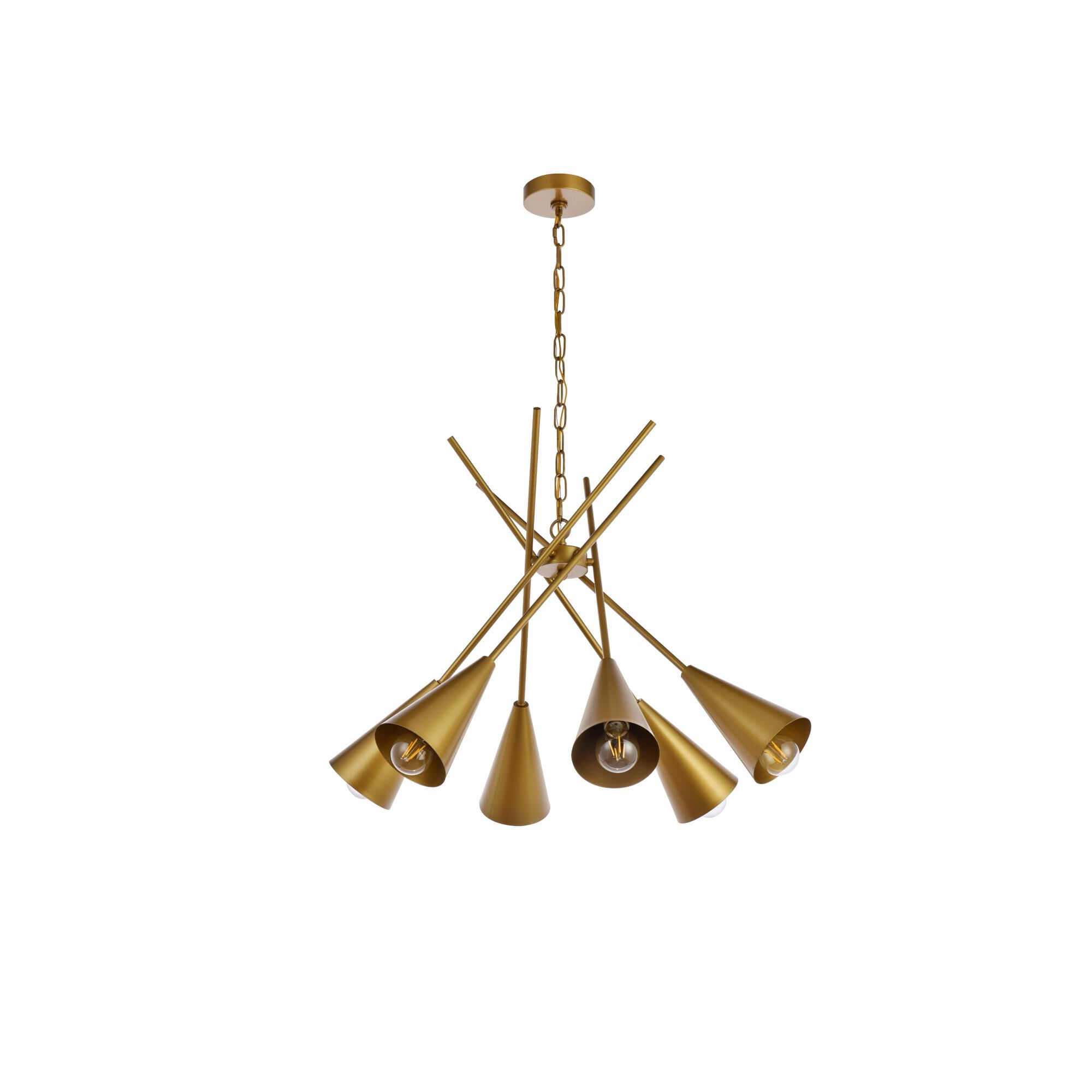 Casen 32 Inch 6 Light Chandelier by Elegant Lighting