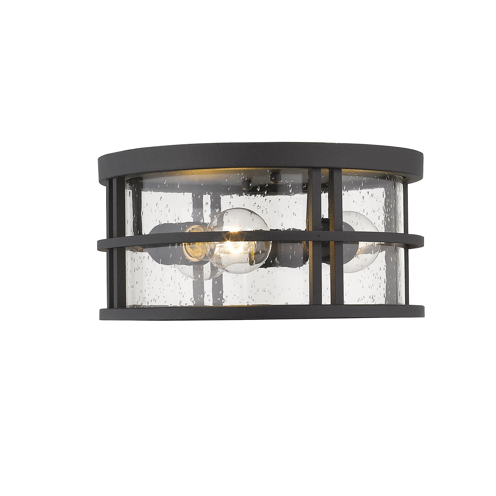 Shown in Black finish and Glass shade