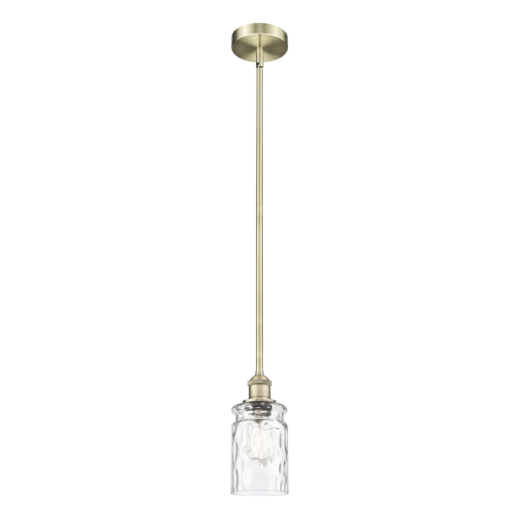 Shown in Antique Brass finish and Clear Water glass
