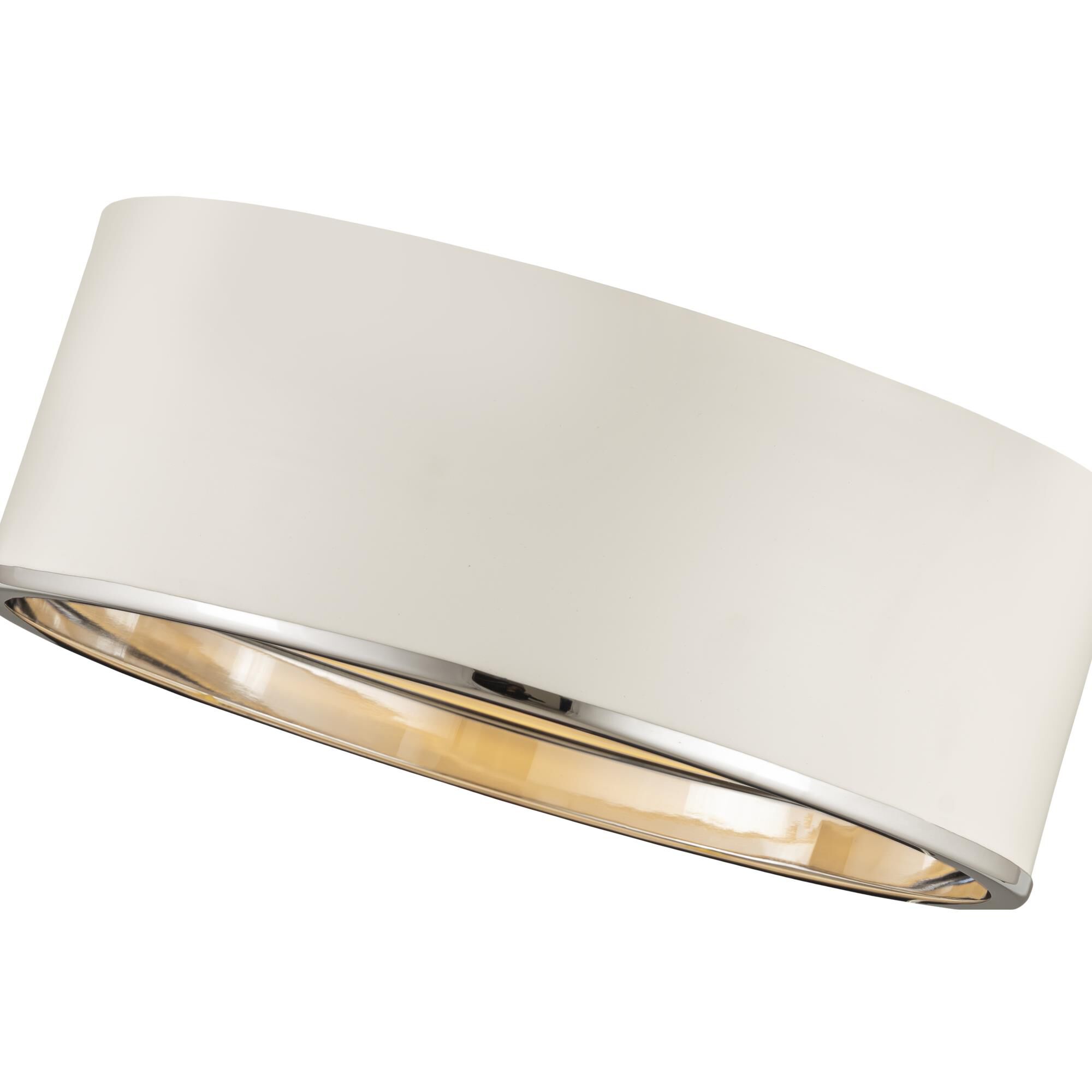 Shown in Matte White And Chrome finish and Steel glass and Steel shade