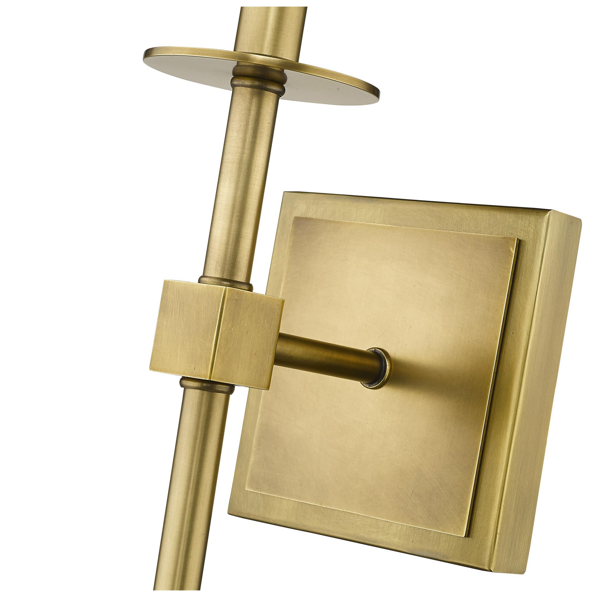 Shown in Rubbed Brass finish and Parchment Paper glass and Parchment Paper shade