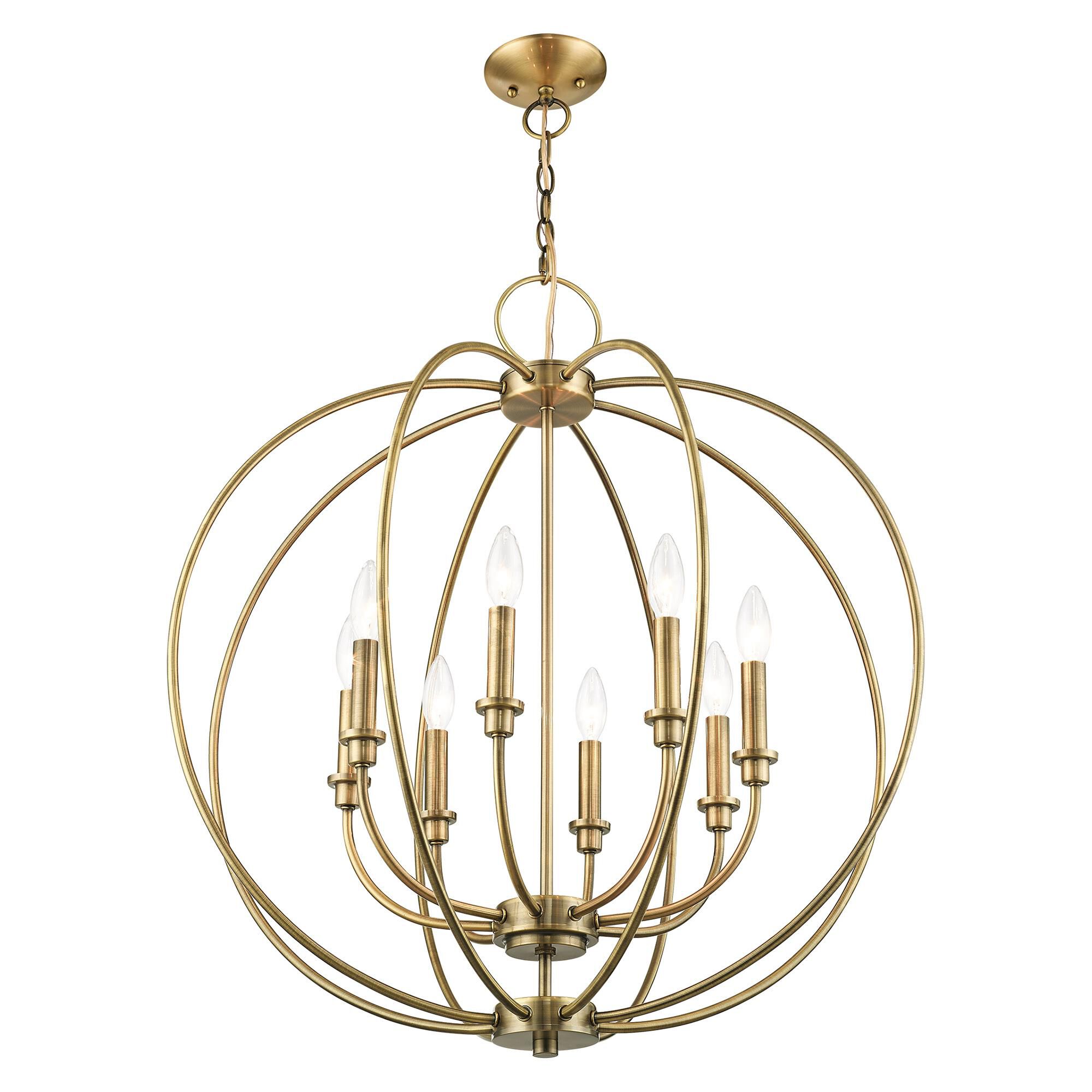Milania 28 Inch 8 Light Chandelier by Livex Lighting