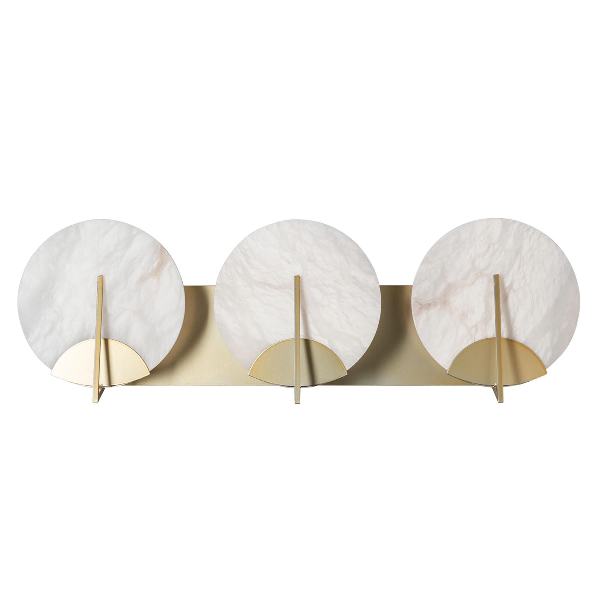 Shown in Modern Brass finish and Alabaster shade