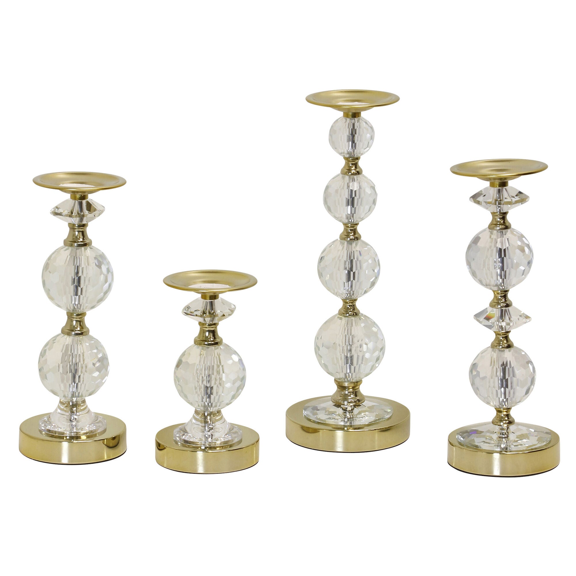 Crystal Candle Holder Set of 4,