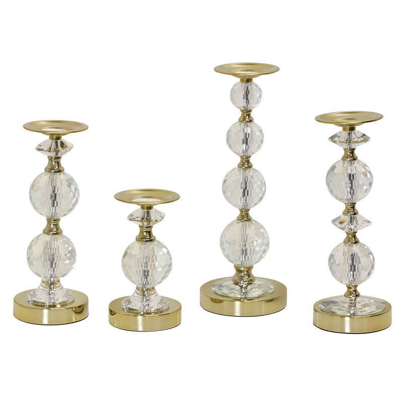 Crystal Candle Holder Set of 4 by Stylecraft