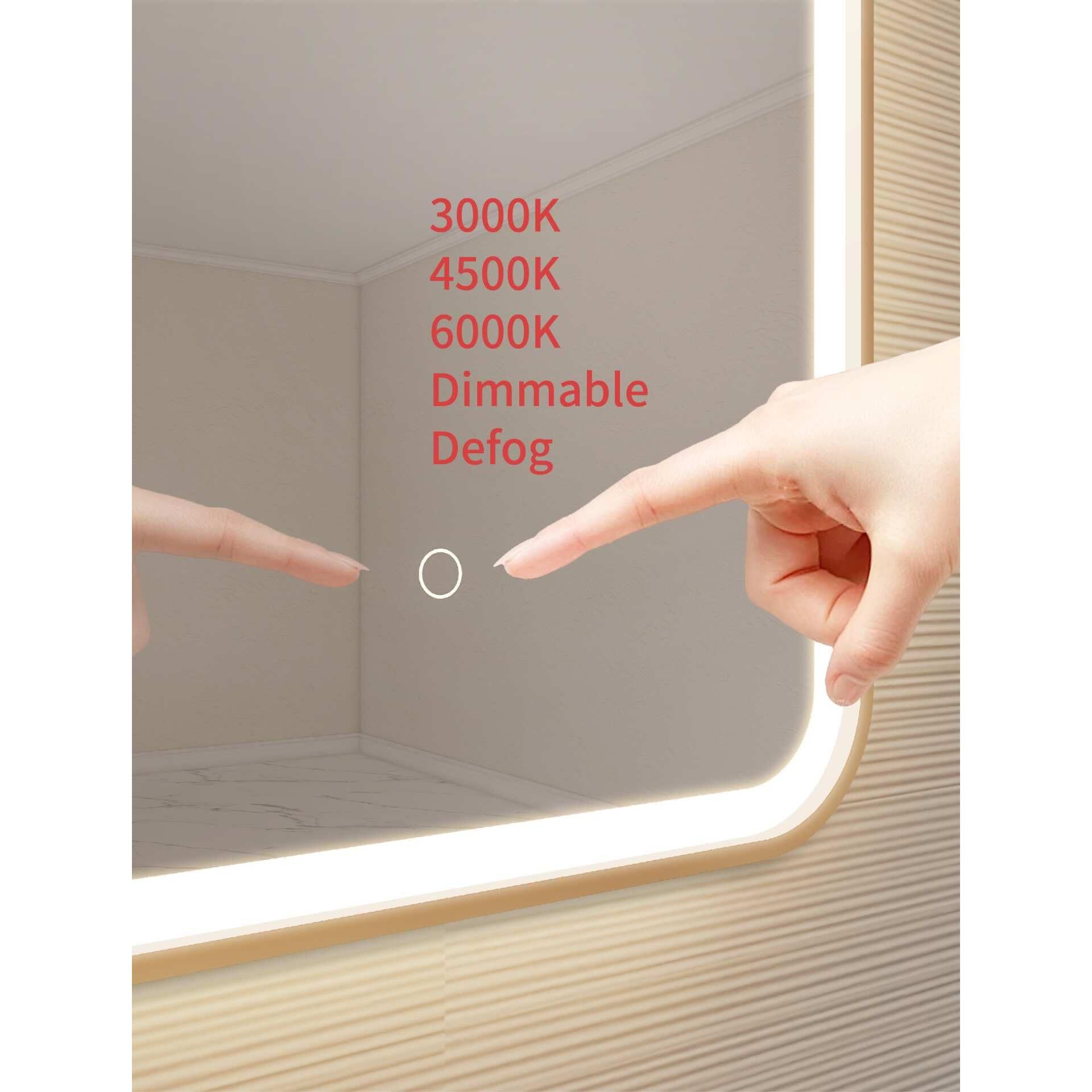 Harmoni 36 Inch Arched LED Lighted Mirror by Elegant Decor