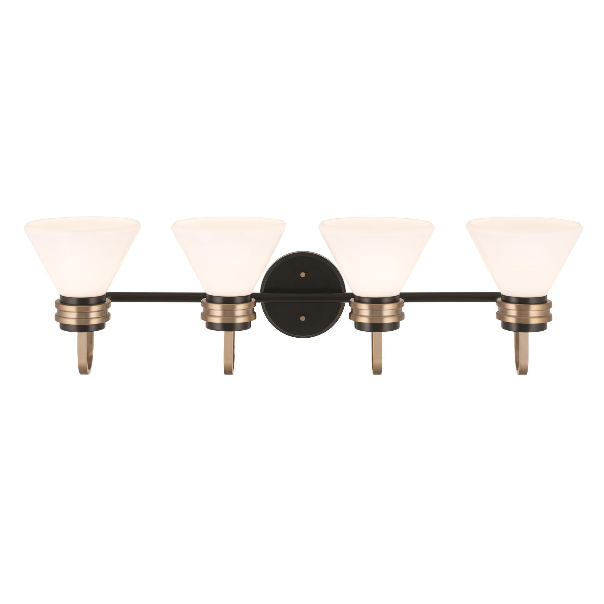 Shown in Black finish and Opal glass