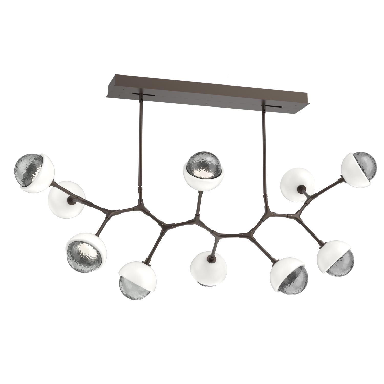 Shown in Flat Bronze finish and Smoke glass and Salt White accent