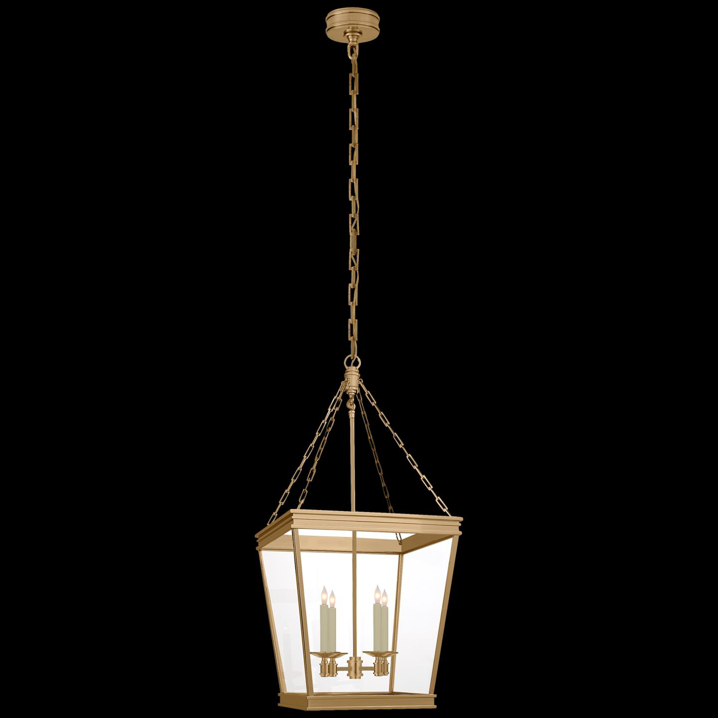 Shown in Antique- Burnished Brass finish and Clear glass