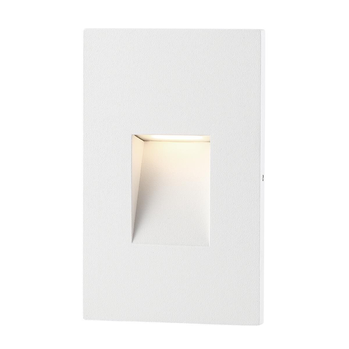 Shown in White finish and Vertical Recessed shade and Glass accent