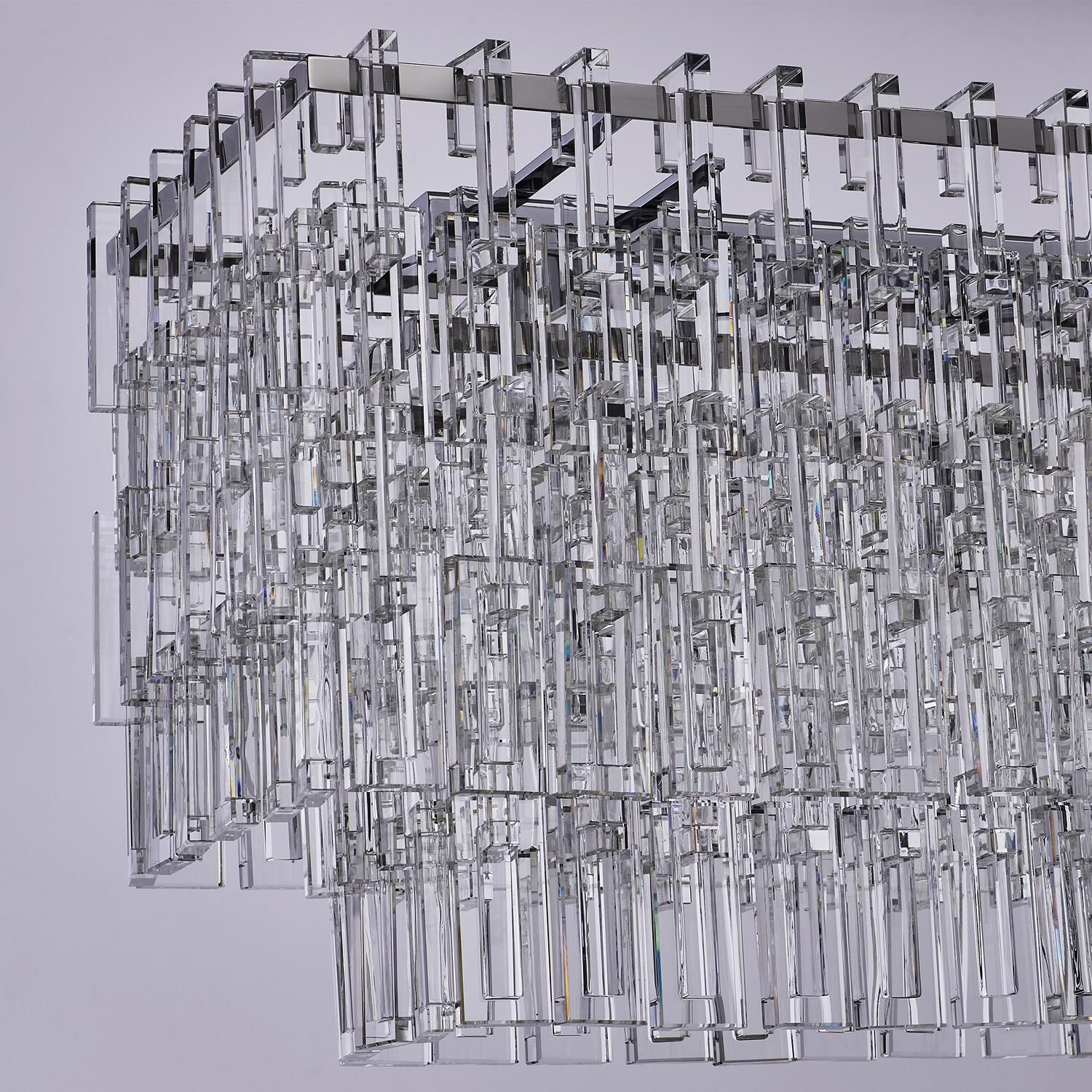 Shown in Chrome finish and Firenze Clear crystal