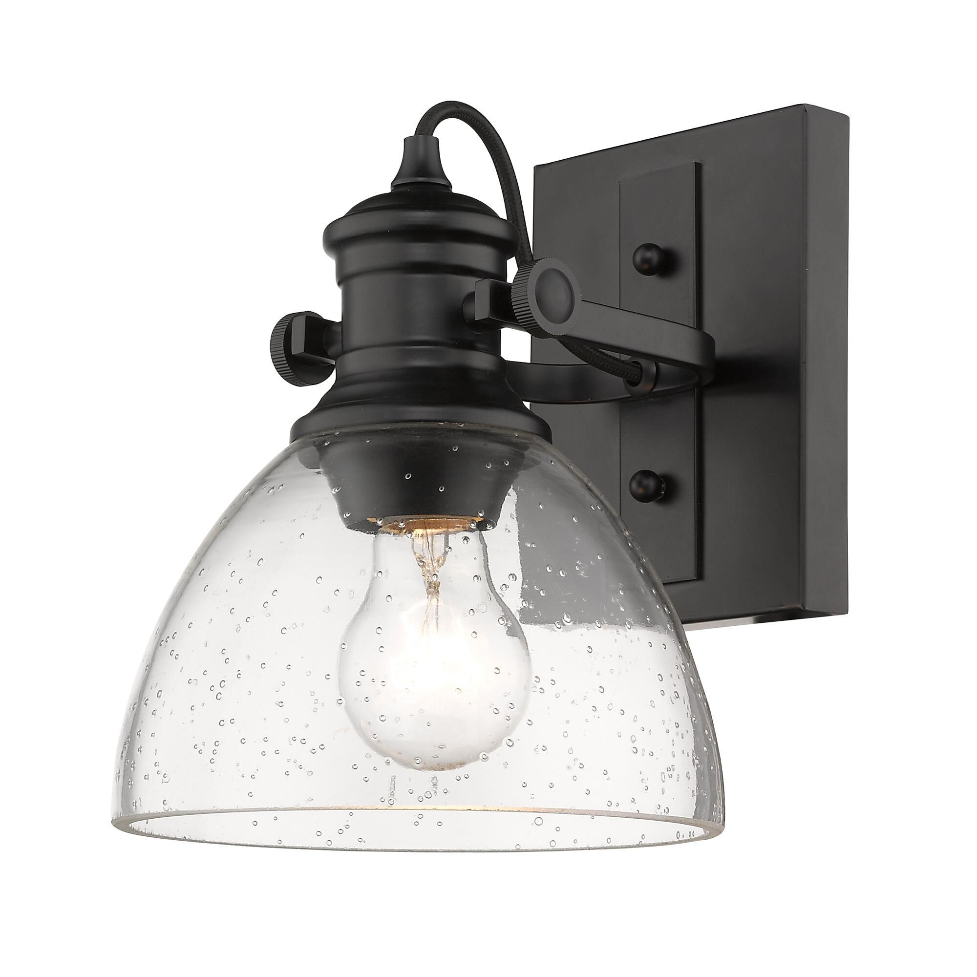 Hines 10 Inch Damp Rated Semi Flush Mount by Golden Lighting