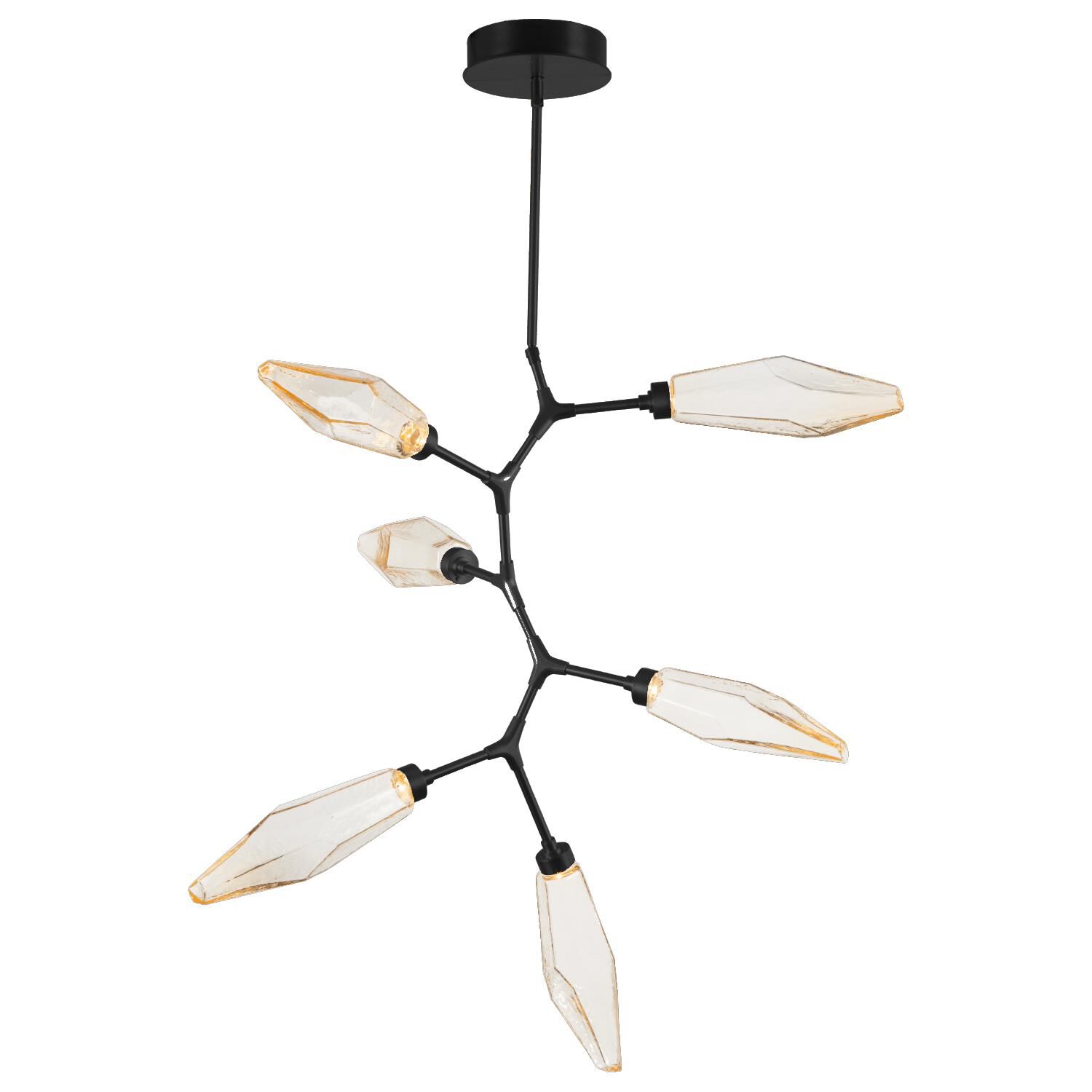 Shown in Matte Black finish and Chilled Amber glass