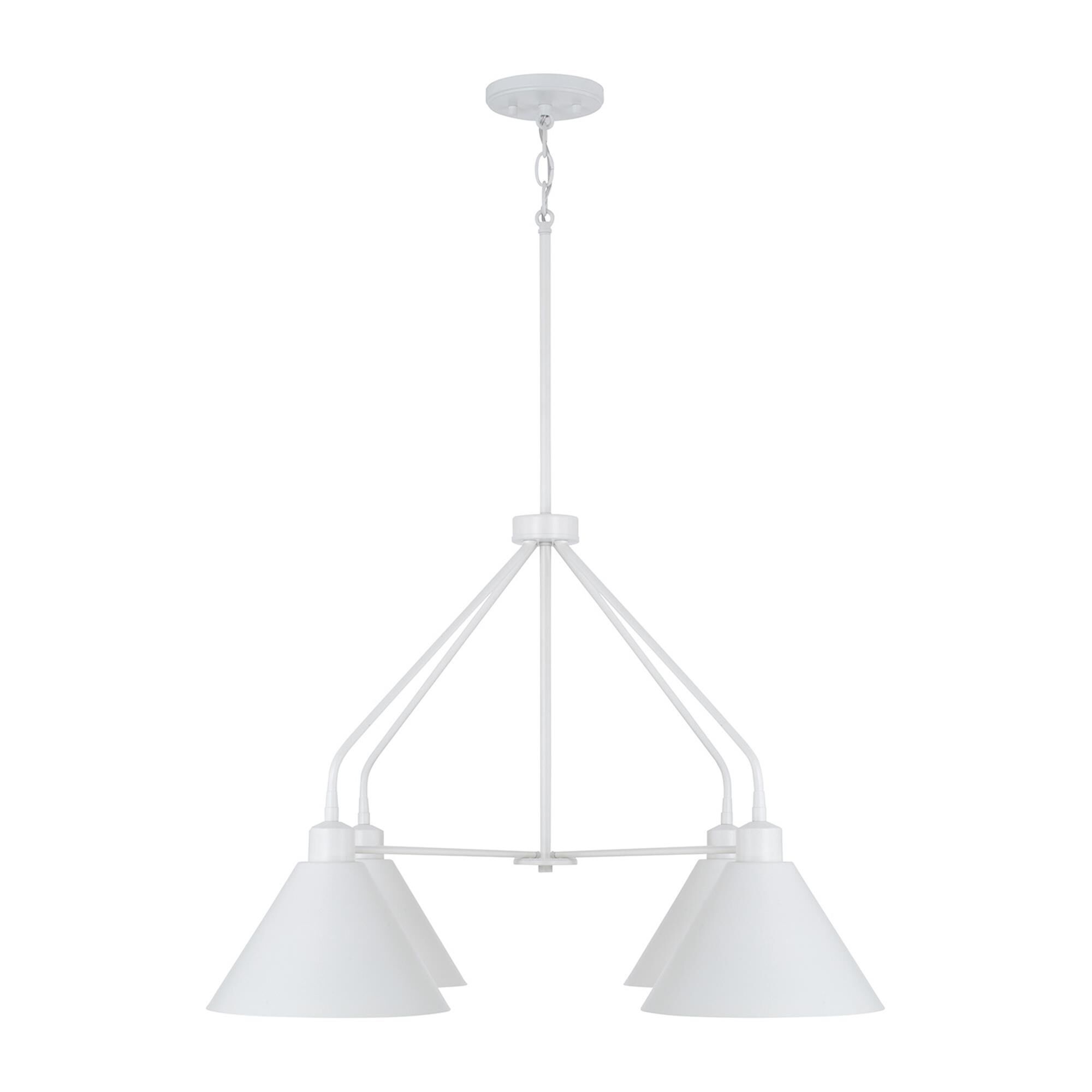 Shown in Matte White finish and Matte White Metal s shade