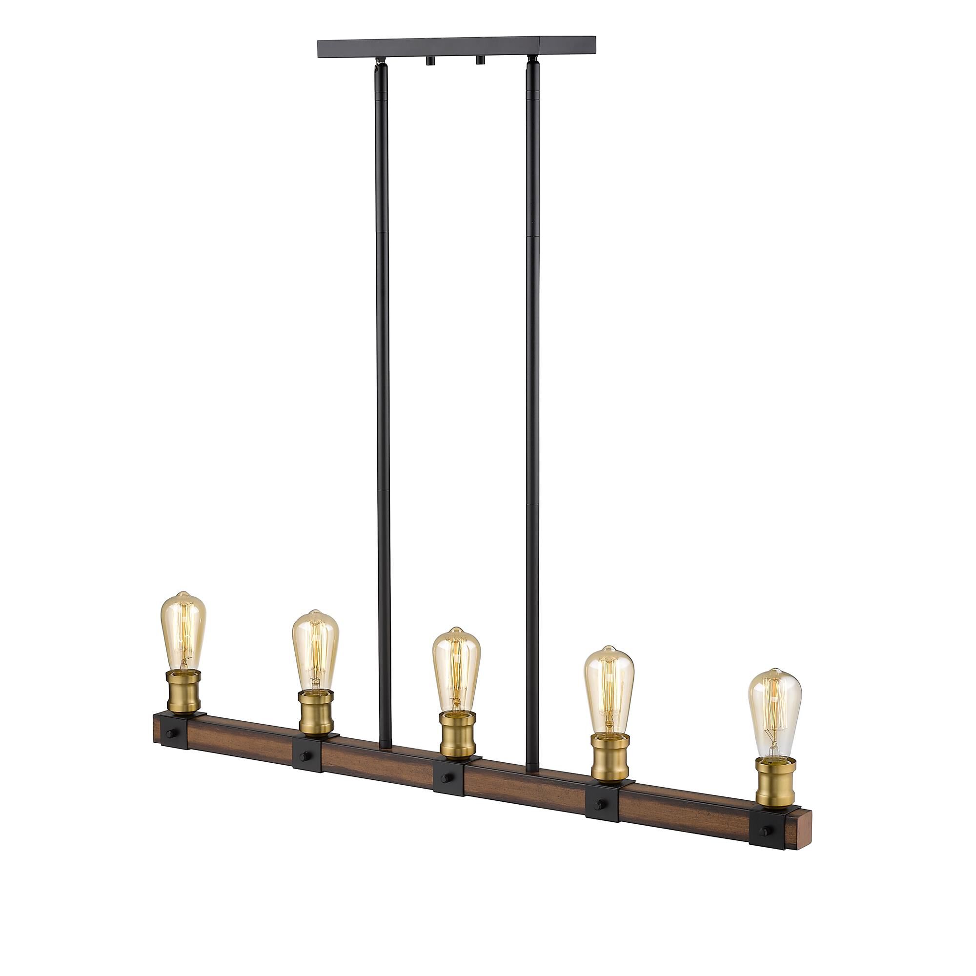 Shown in Rustic Mahogany finish and --- glass and --- shade