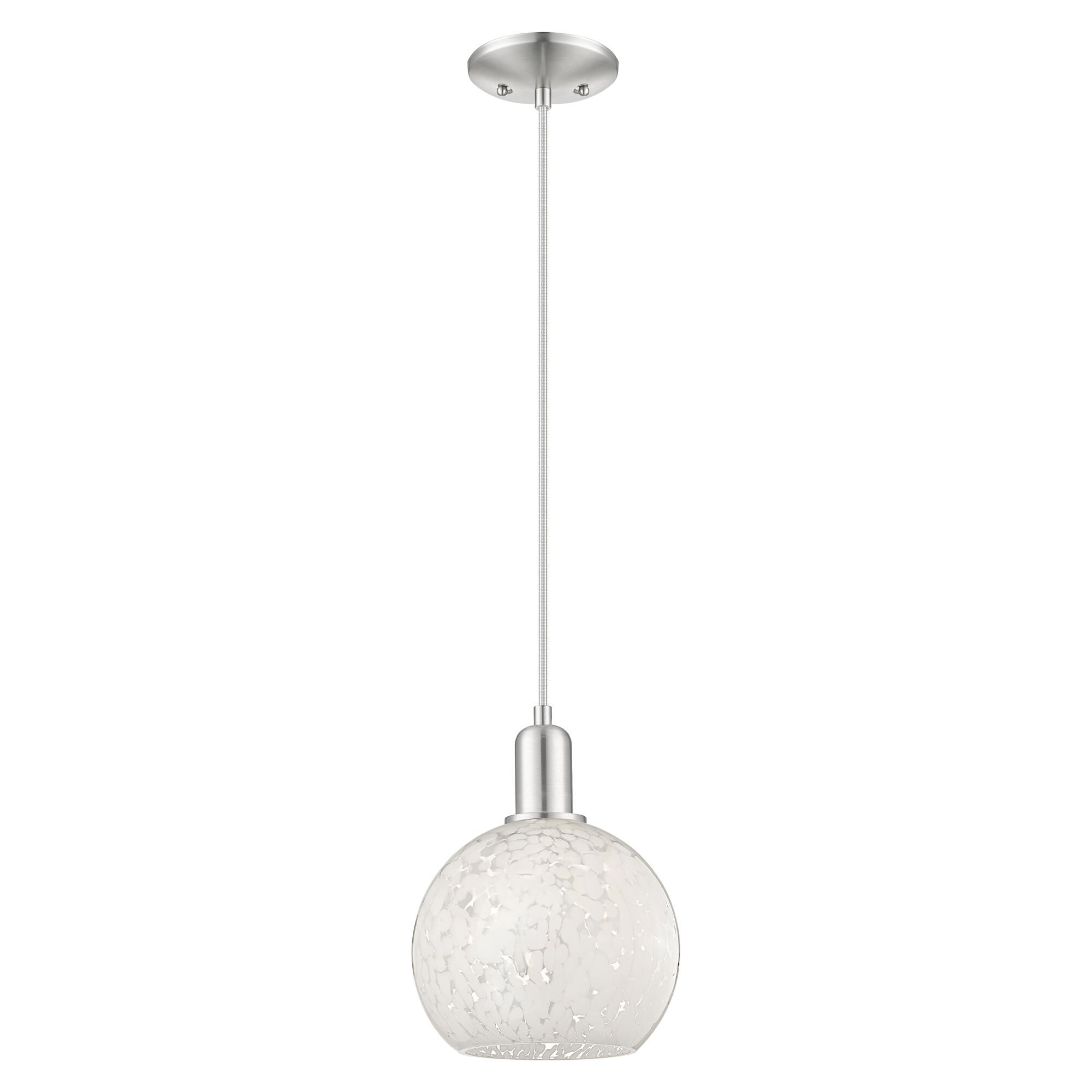 Bruno Marashlian White Mouchette 8 Inch Mini Pendant by Innovations Lighting