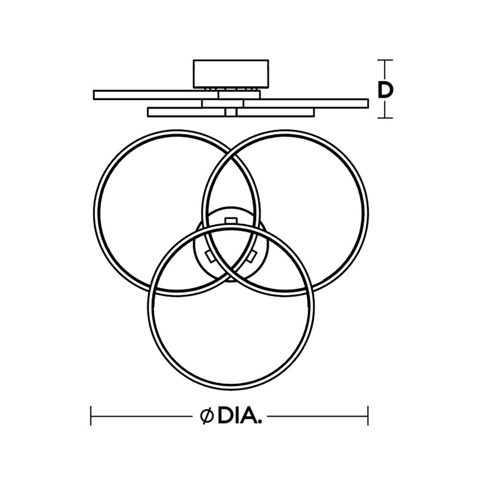 Orion 20 Inch 1 Light LED Semi Flush Mount by AFX Lighting