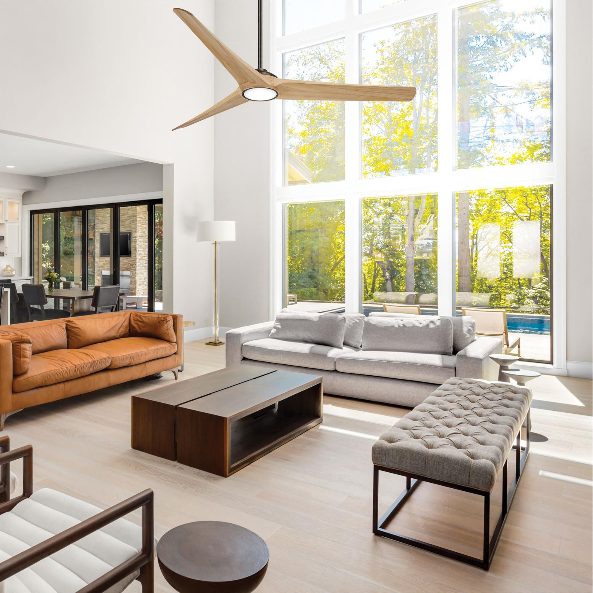 Timber 68 Inch Ceiling Fan with Light Kit by Minka Aire