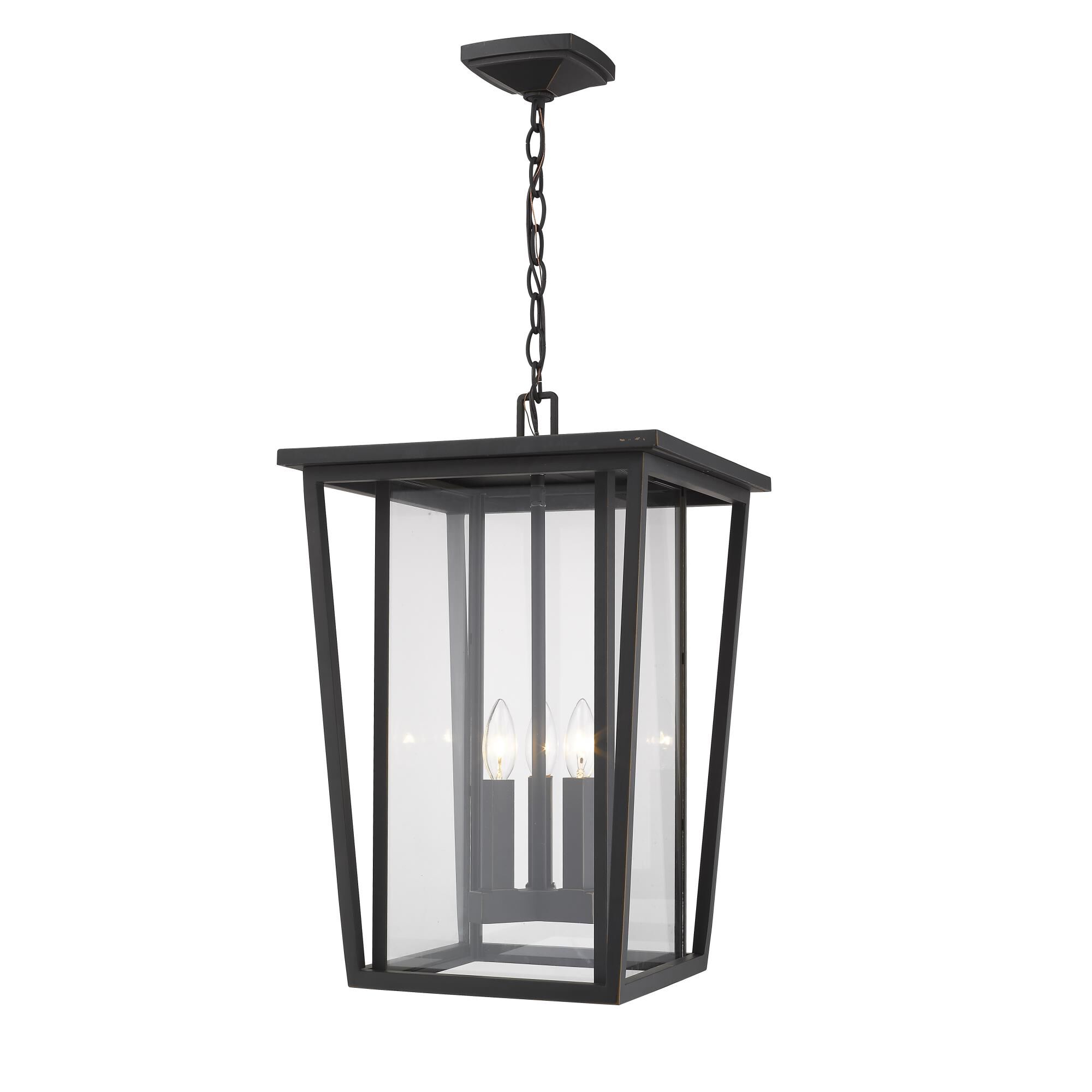 Shown in Oil Rubbed Bronze finish and Glass shade