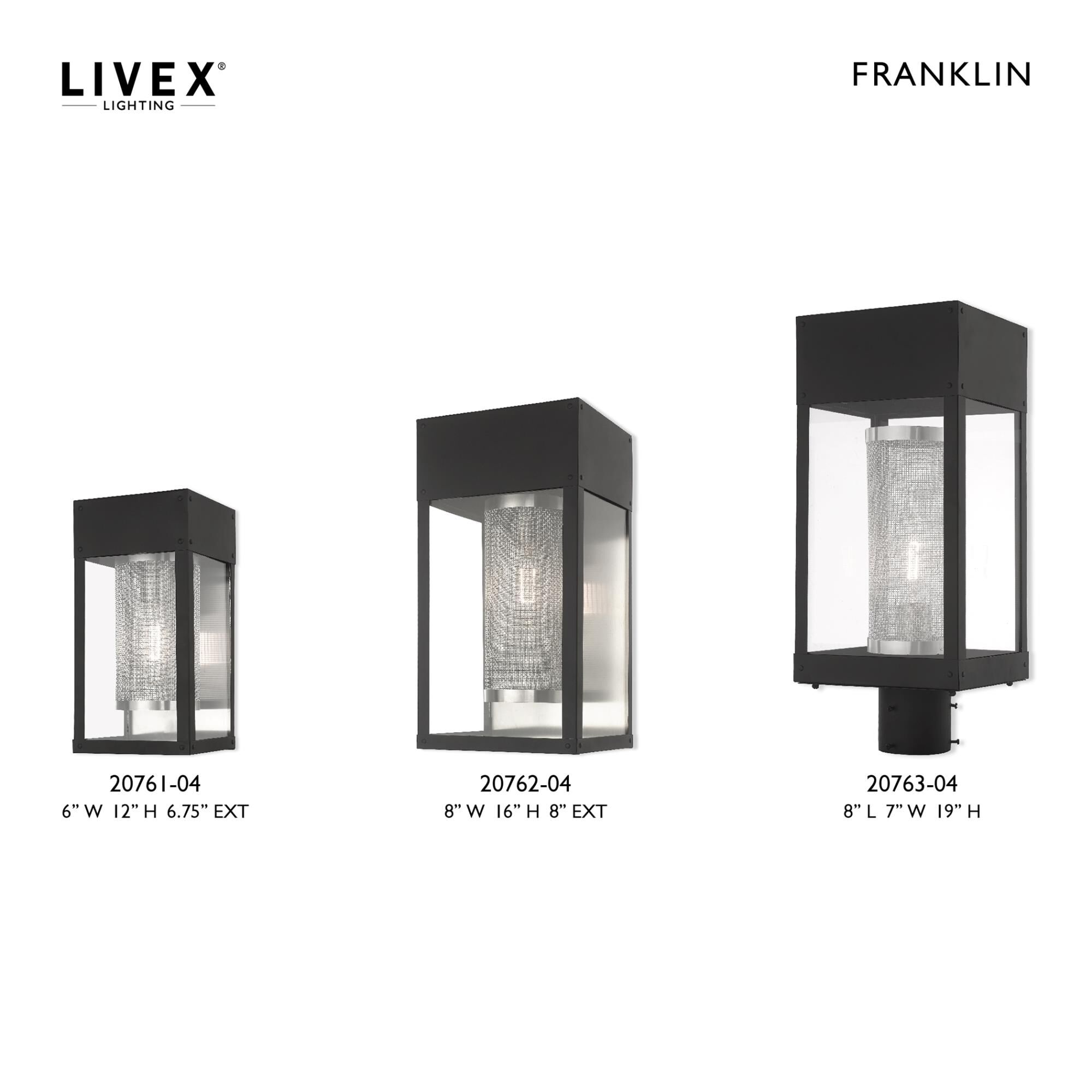 Livex Lighting Franklin 19 Inch Tall Outdoor Post Lamp