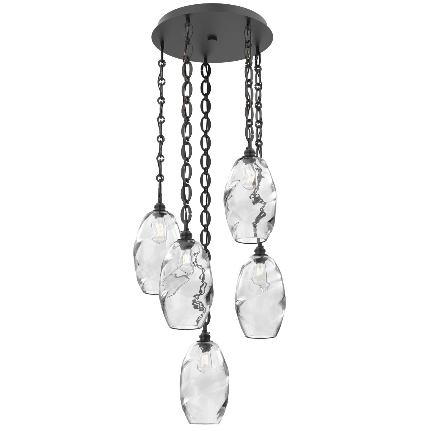 Levi Wilson Ellisse 21 Inch Multi Light Pendant by Hammerton Studio