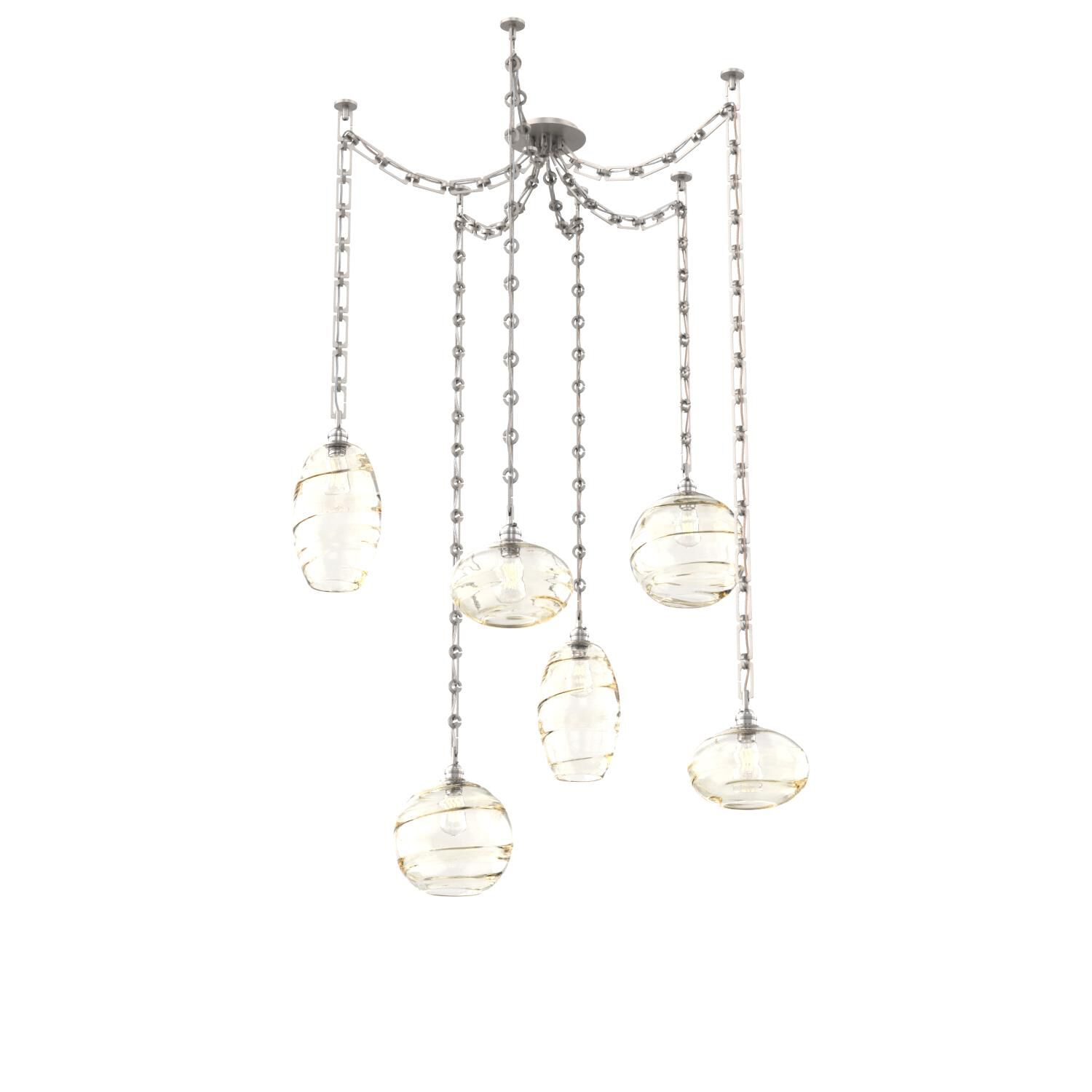 Shown in Beige Silver finish and Amber glass