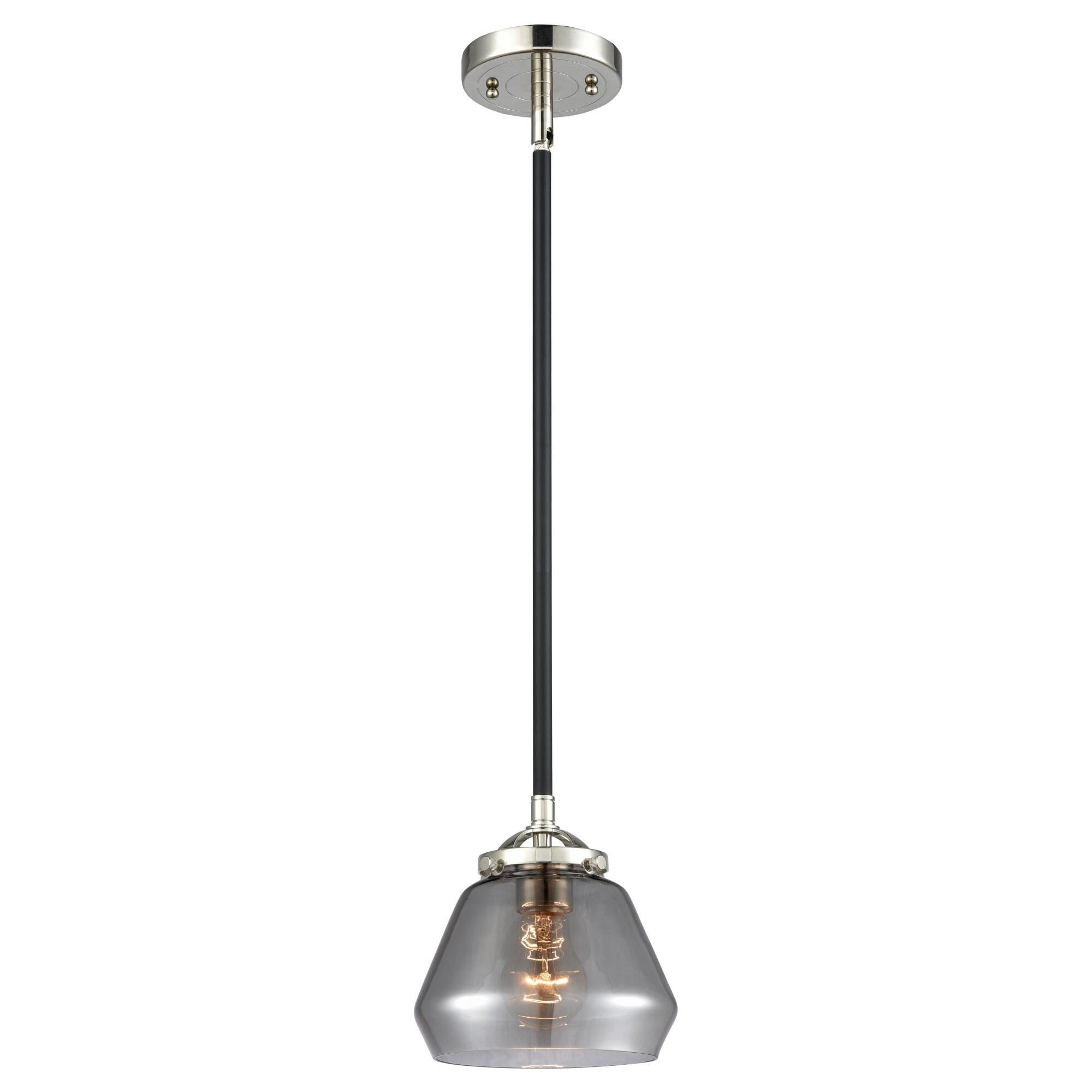 Shown in Black Polished Nickel finish and Plated Smoke glass