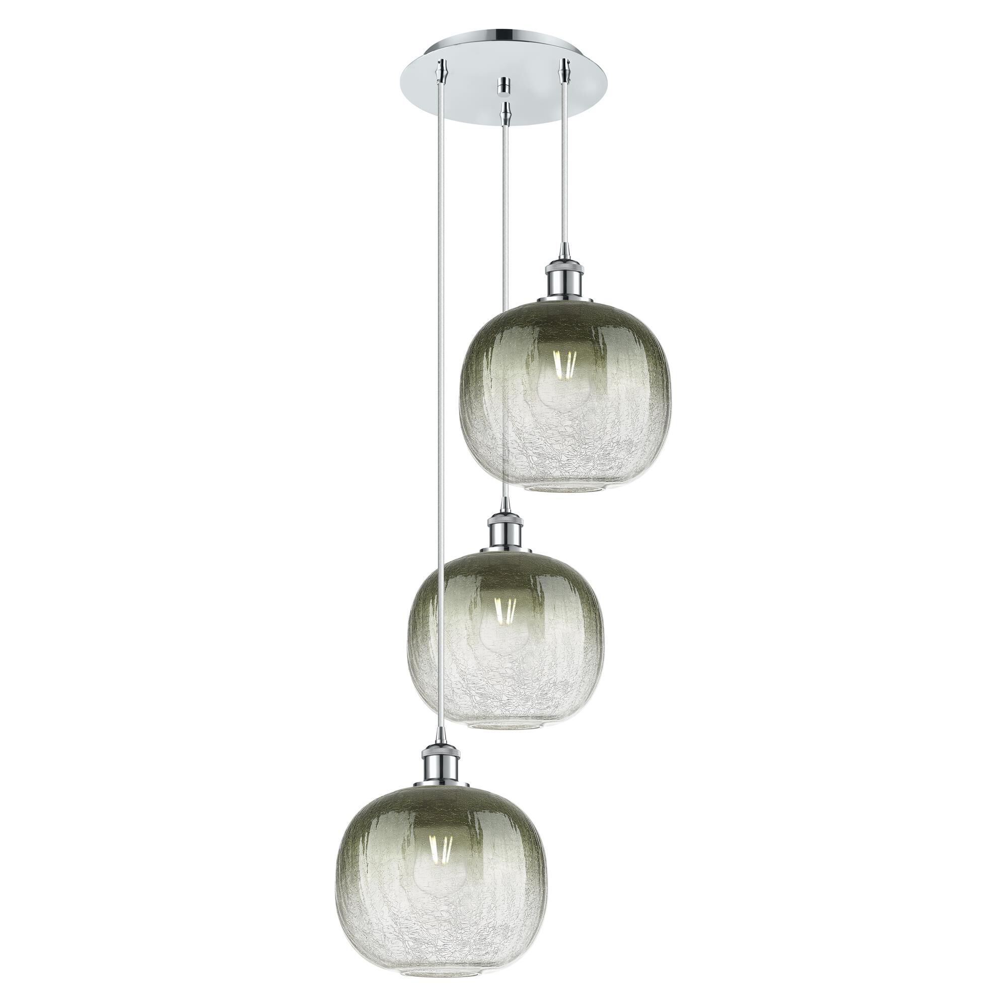 Shown in Polished Chrome finish and Slate glass