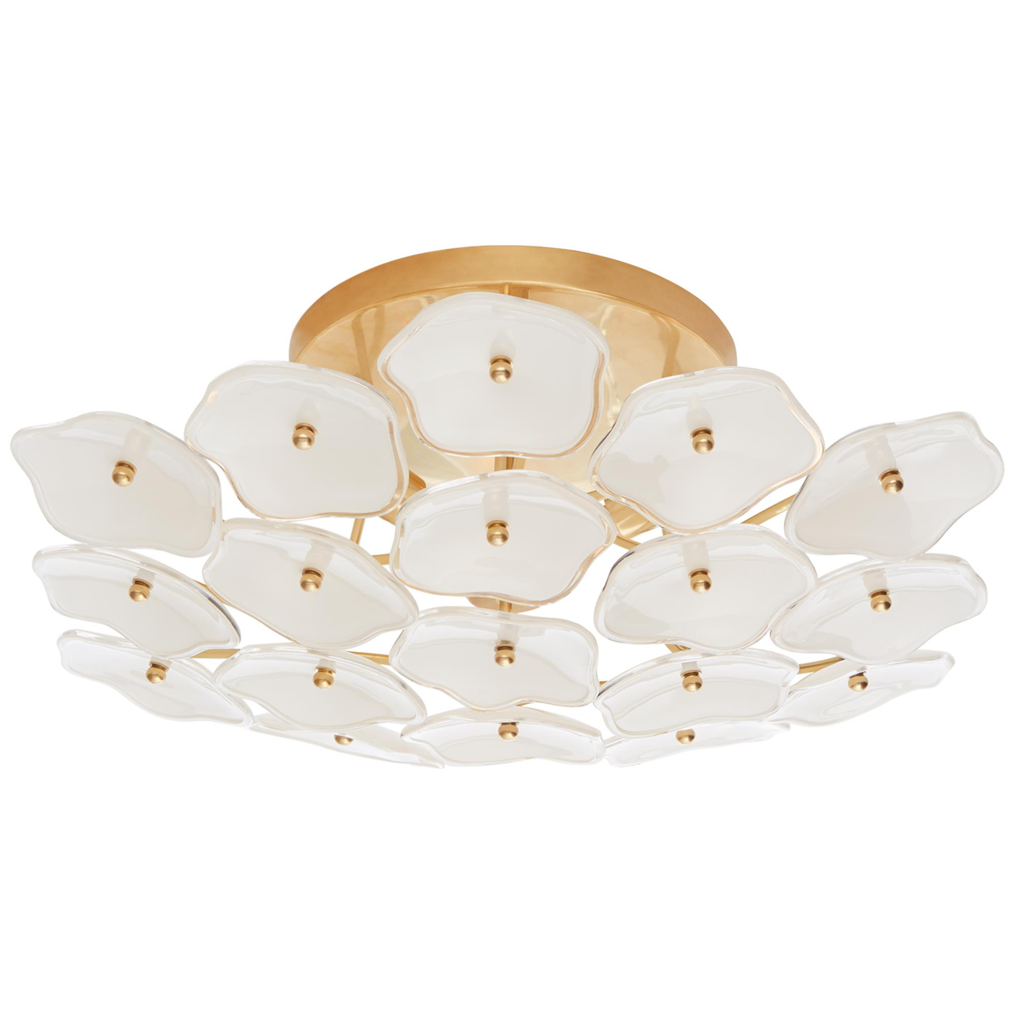 Shown in Soft Brass finish and Cream Tinted glass