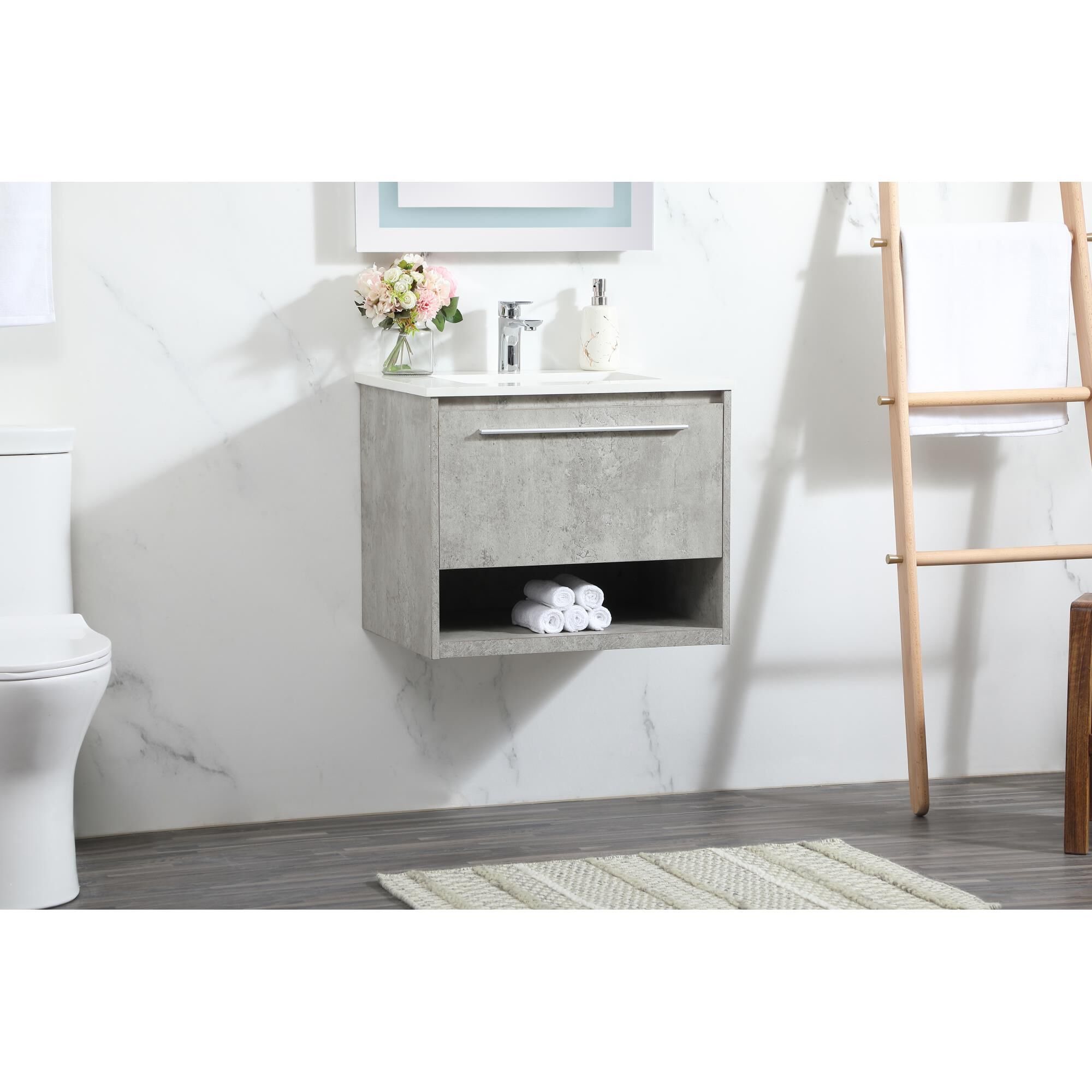 Shown in Concrete Grey finish