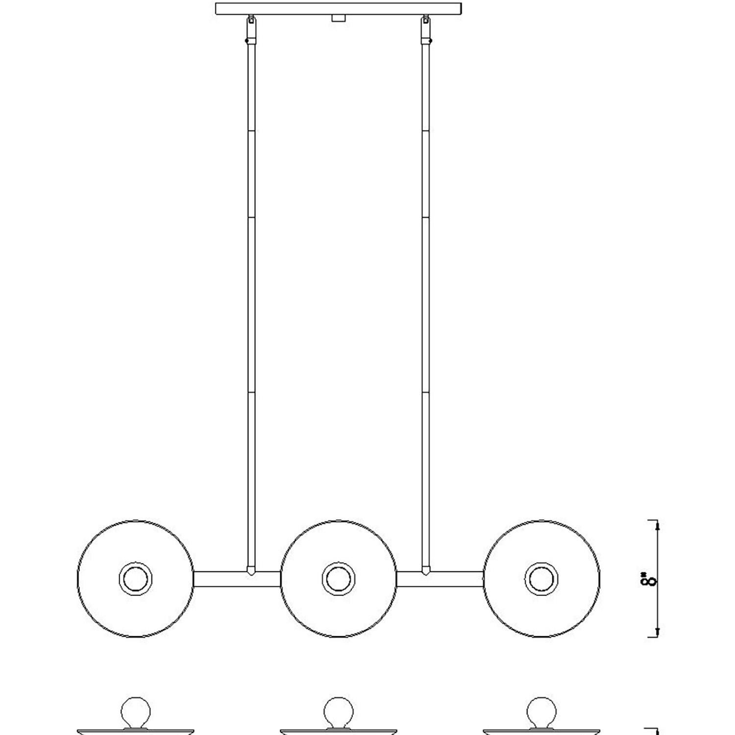 Shown in Brushed Gold finish and Clear glass
