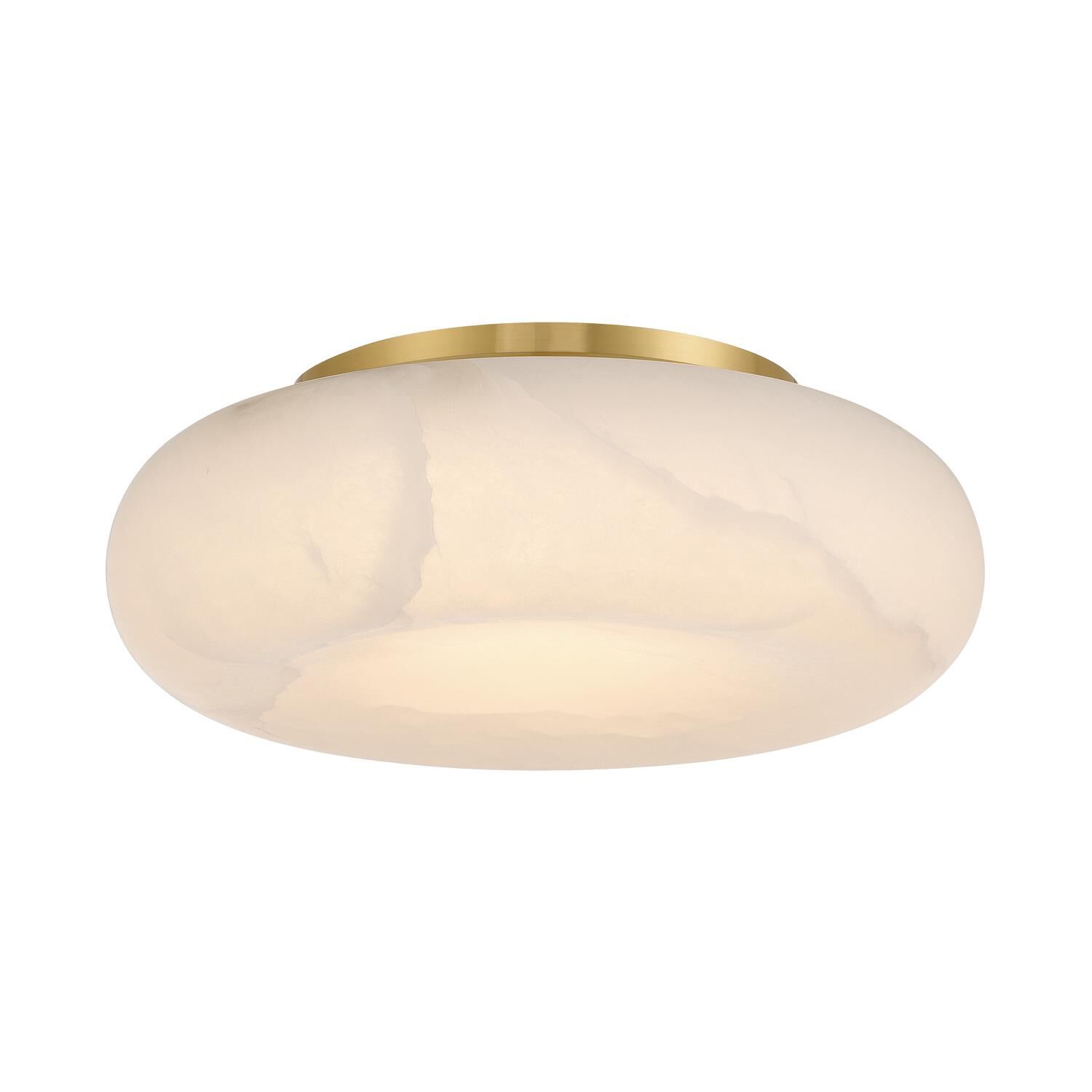 Shown in Aged Brass finish and Alabaster crystal and Alabaster glass and Alabaster shade