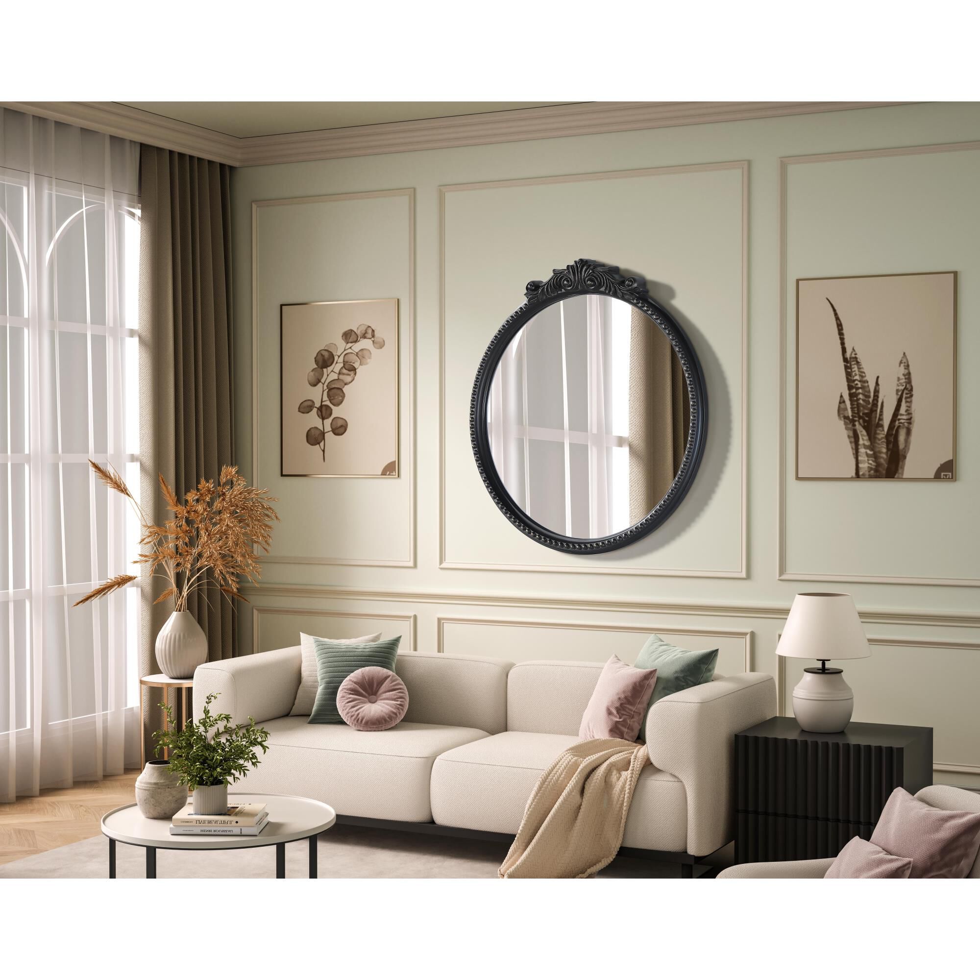 Naomi 26 Inch Decorative Mirror by Elegant Decor