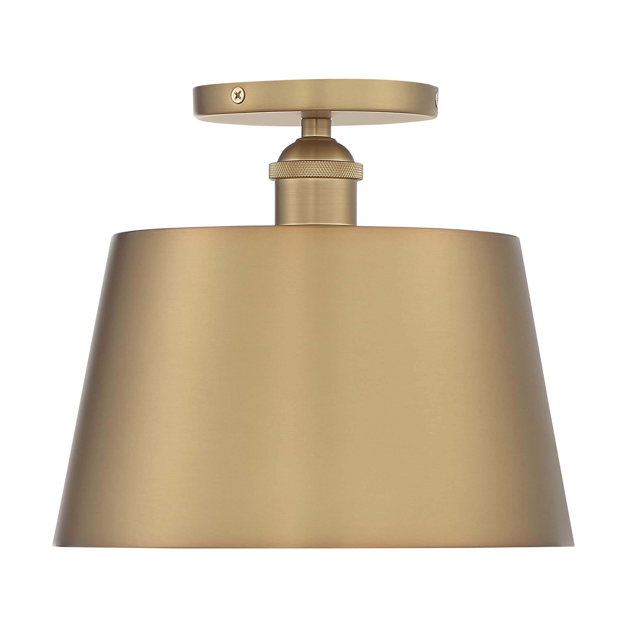 Shown in Brushed Brass / White Accents finish
