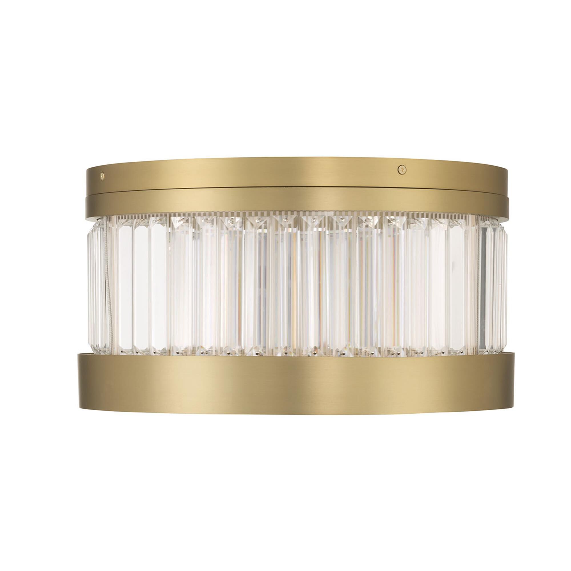 Shown in Gold finish and Clear Crystal glass