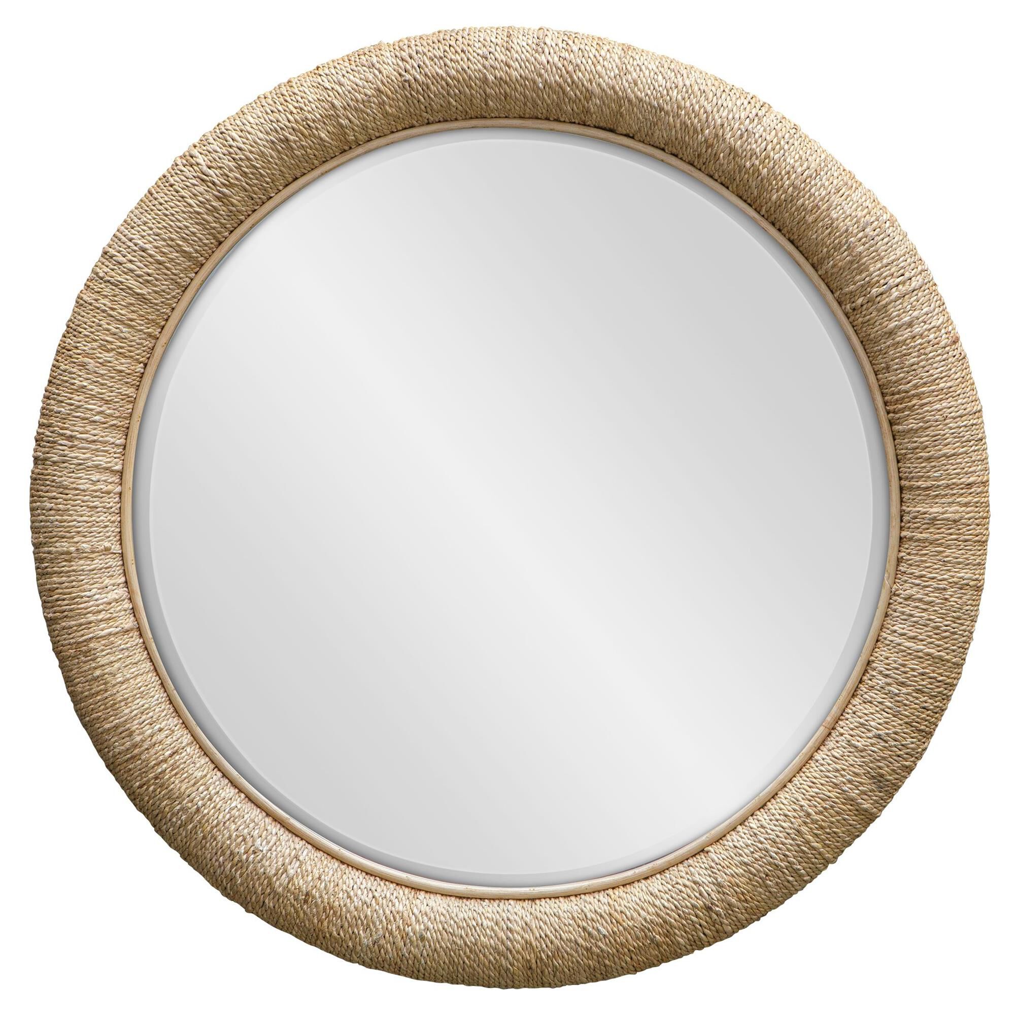 Mariner Round Mirror, Natural Decorative Mirrors by Uttermost