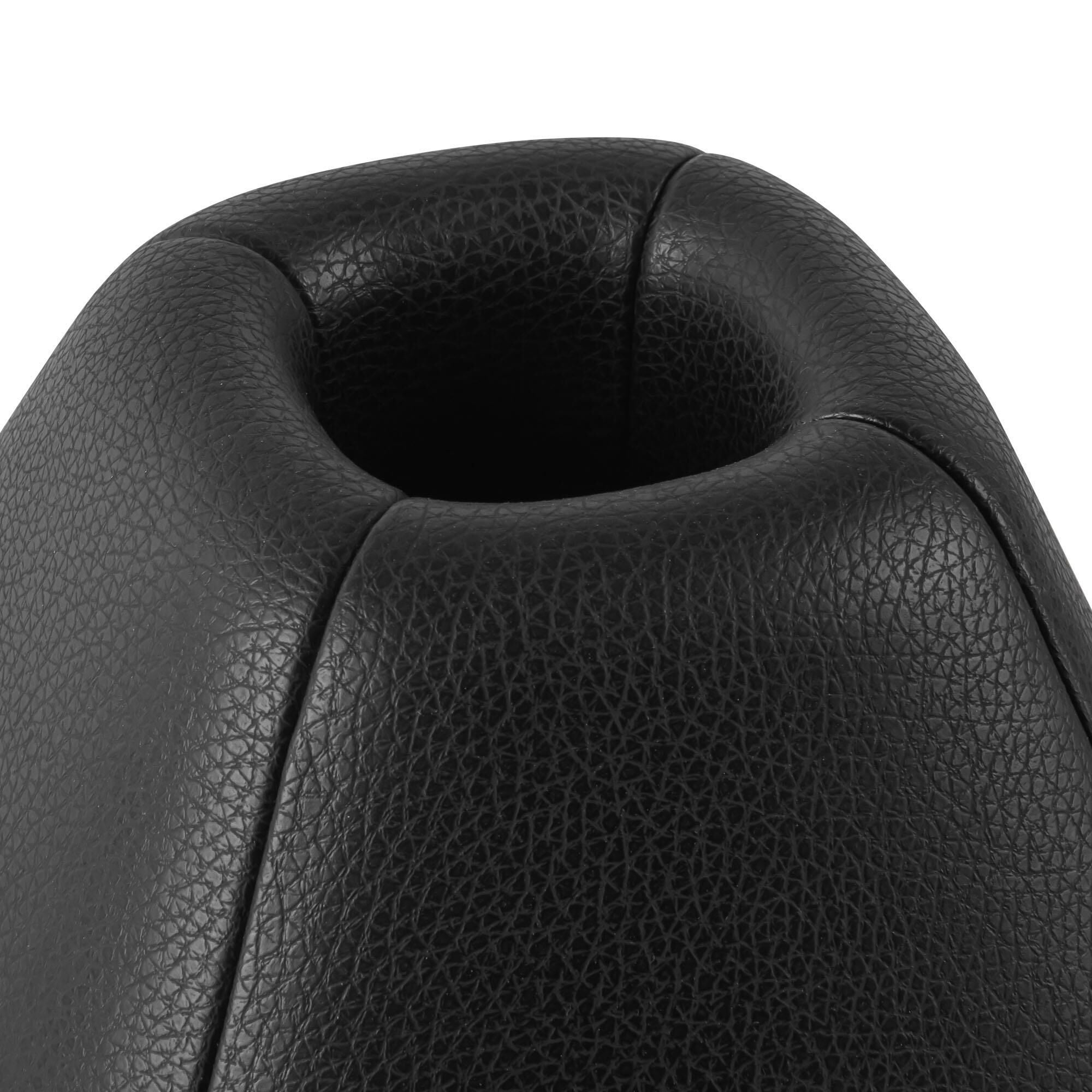 Shown in Brown Vegan Leather finish and Frosted Acrylic Diffuser glass