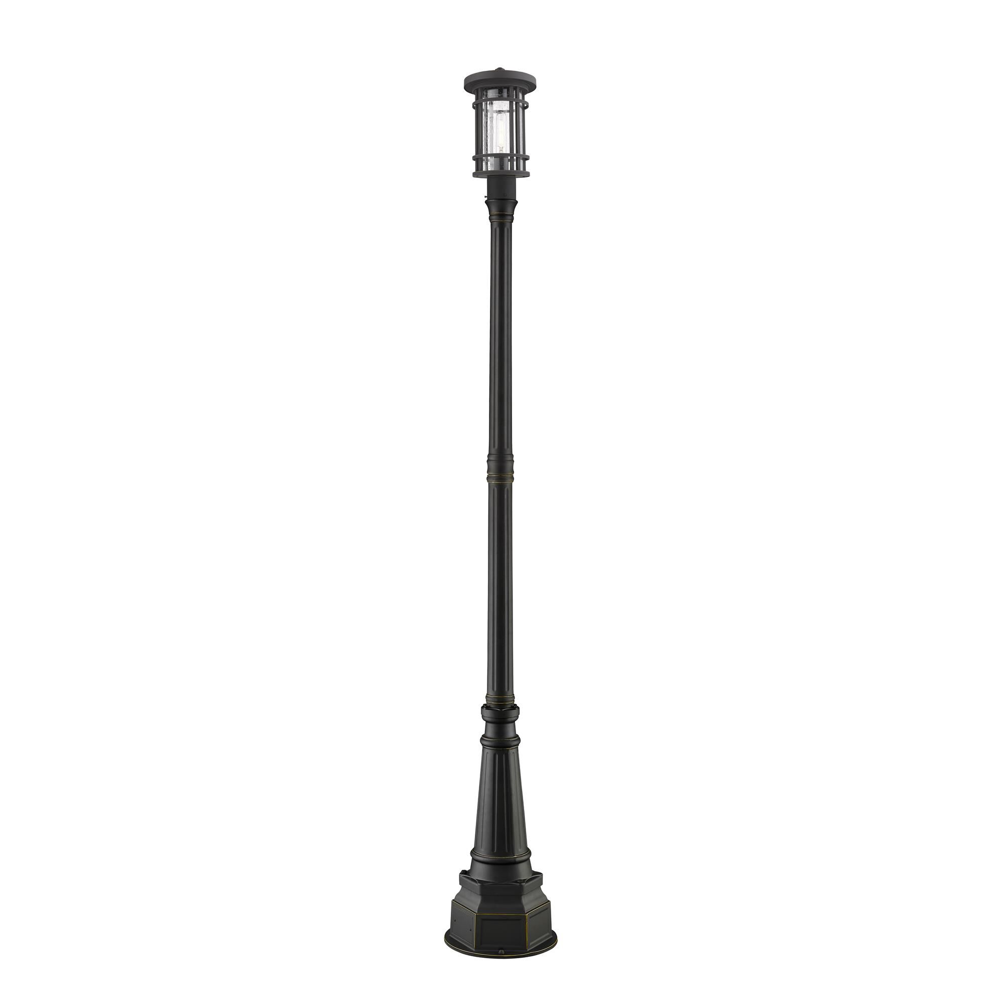 Shown in Oil Rubbed Bronze finish and Glass shade