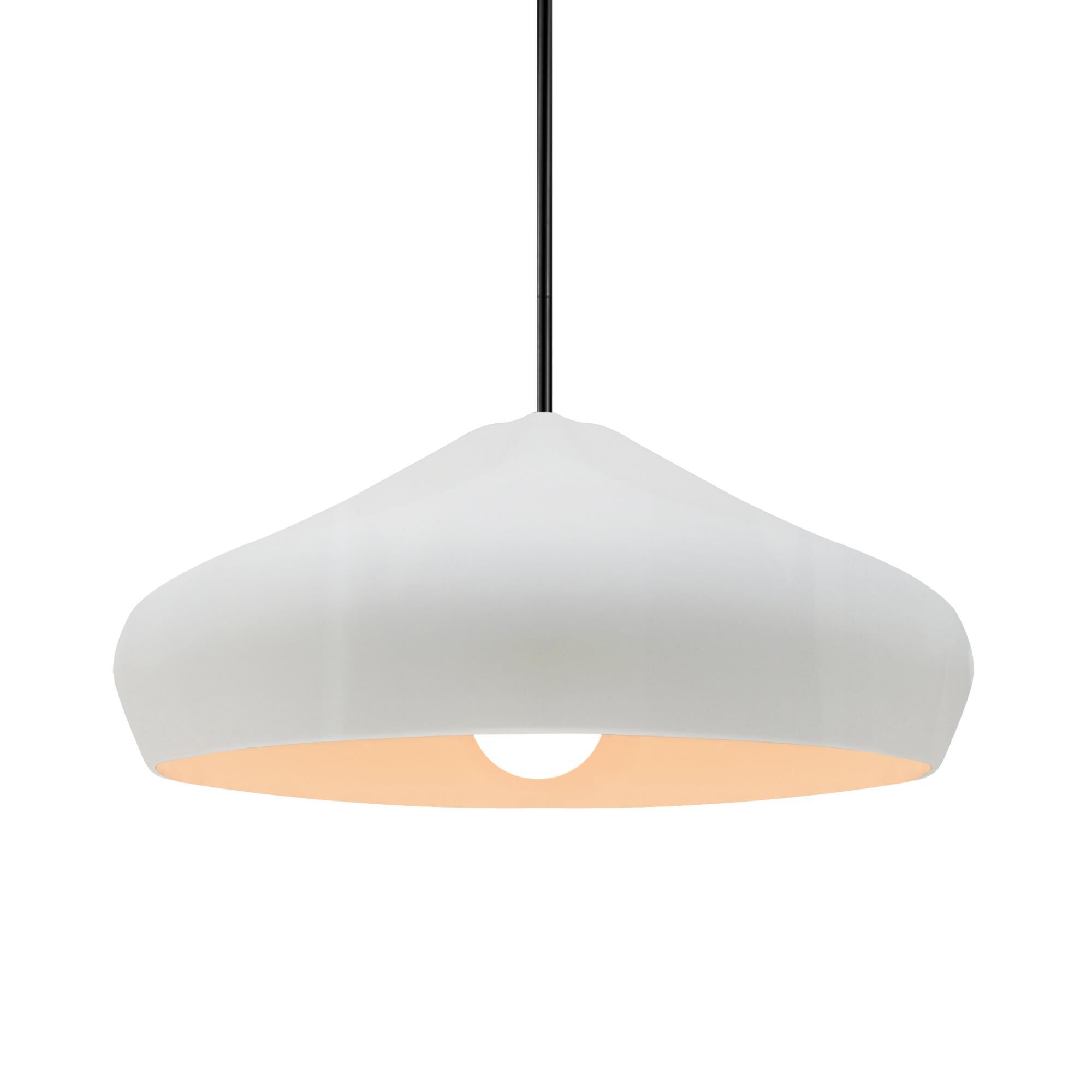 Shown in Matte Black finish and Gloss White shade