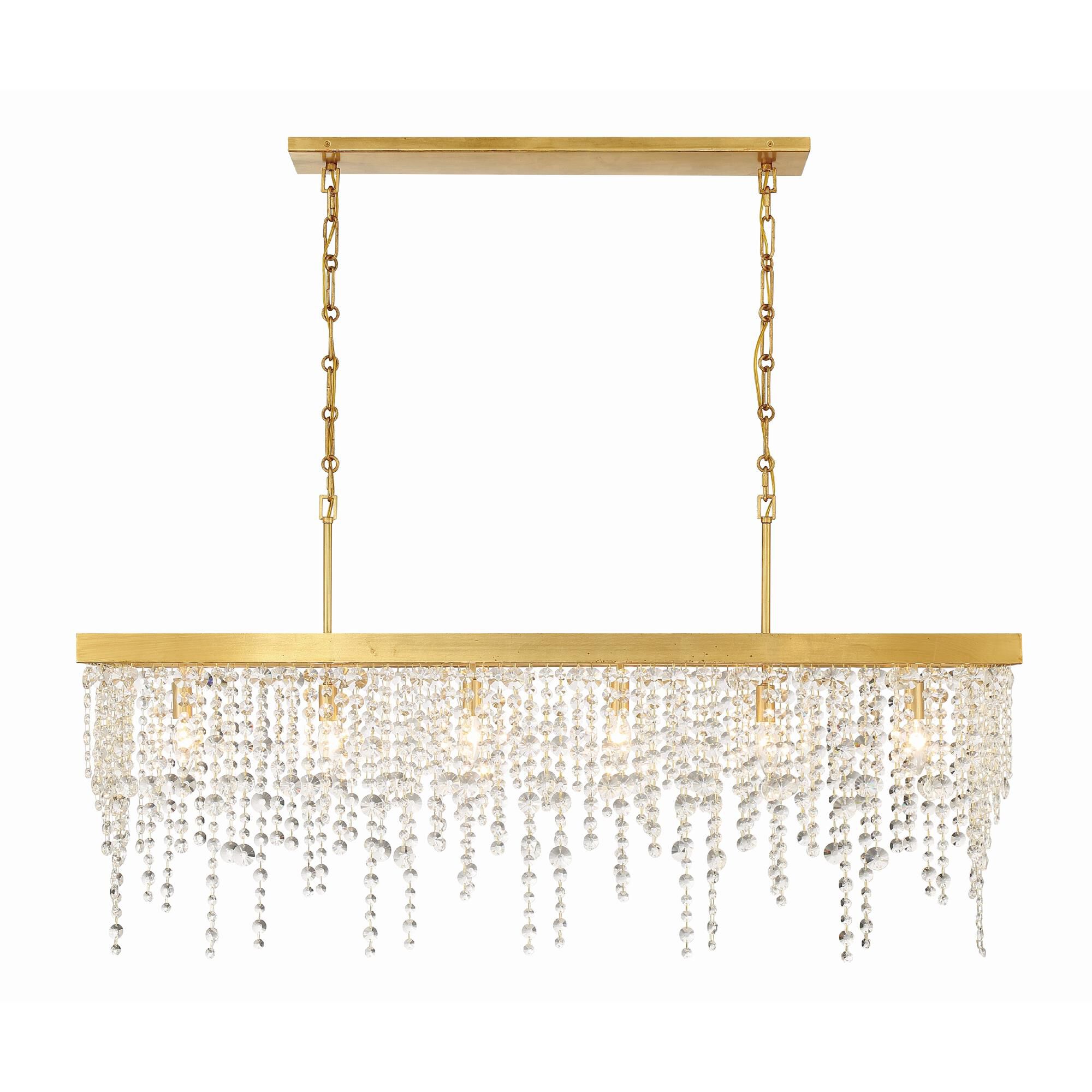 Shown in Antique Gold finish and Hand Cut crystal