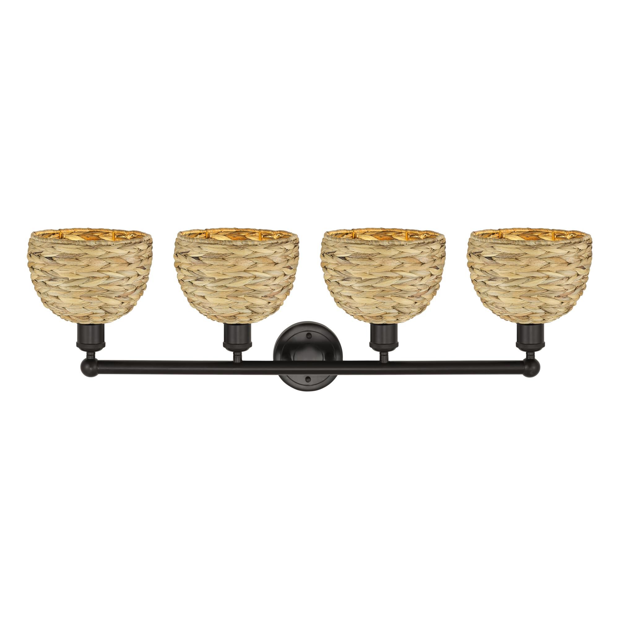 Bruno Marashlian Woven Rattan 35 Inch Bath Vanity Light by Innovations Lighting