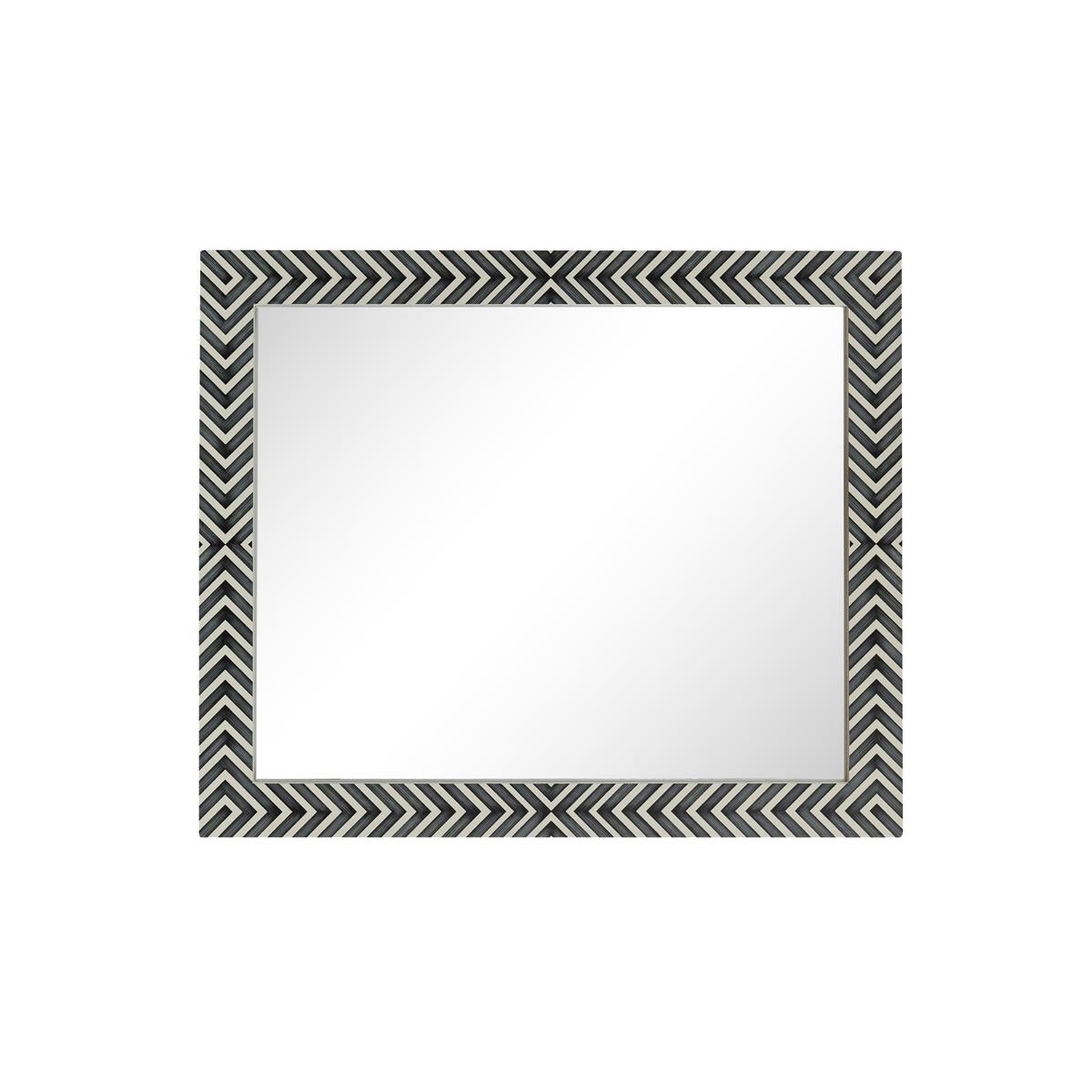 Rectangular mirror 36x30 inch in chevron Wall Mirror by Elegant Decor
