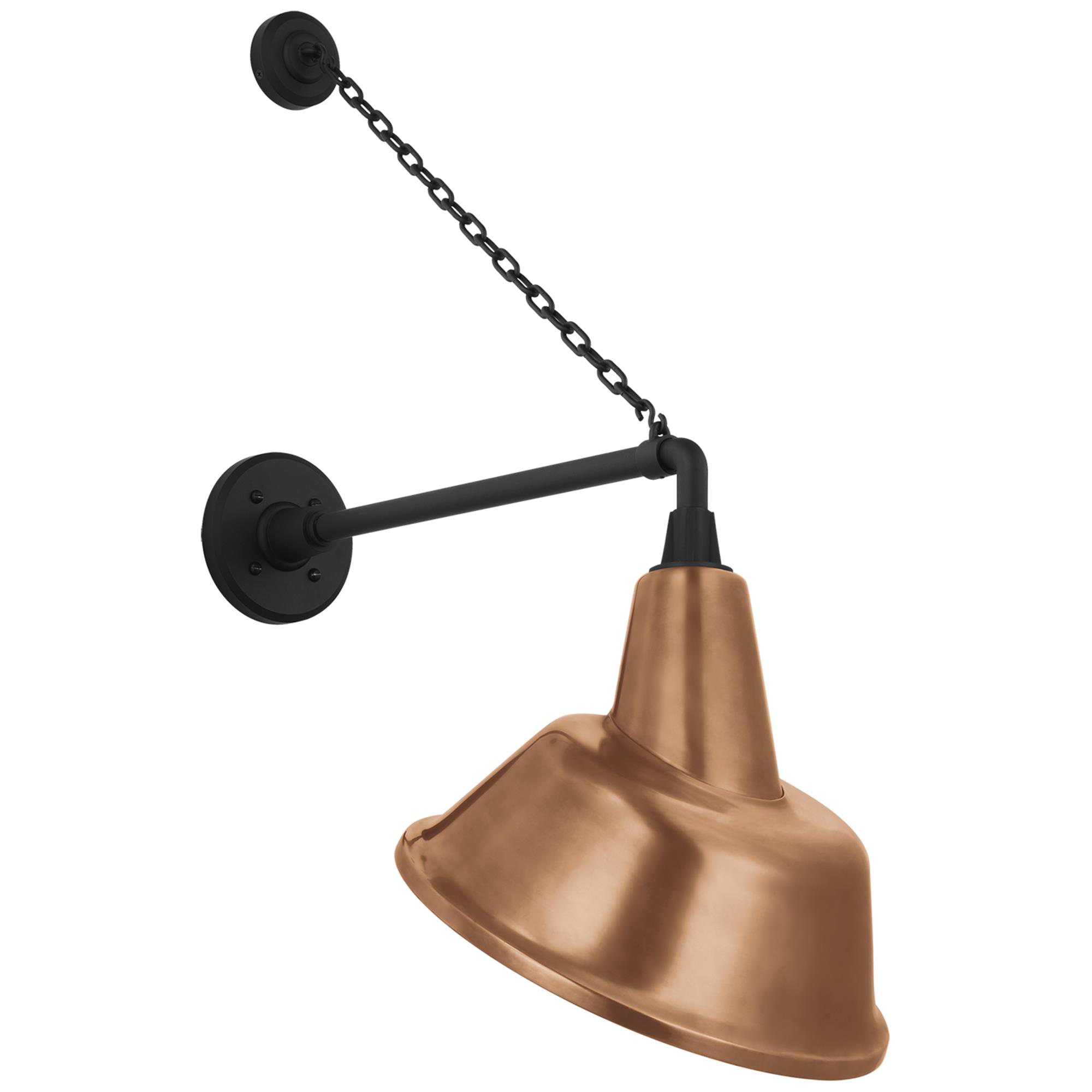 Shown in Matte Black finish and Copper shade
