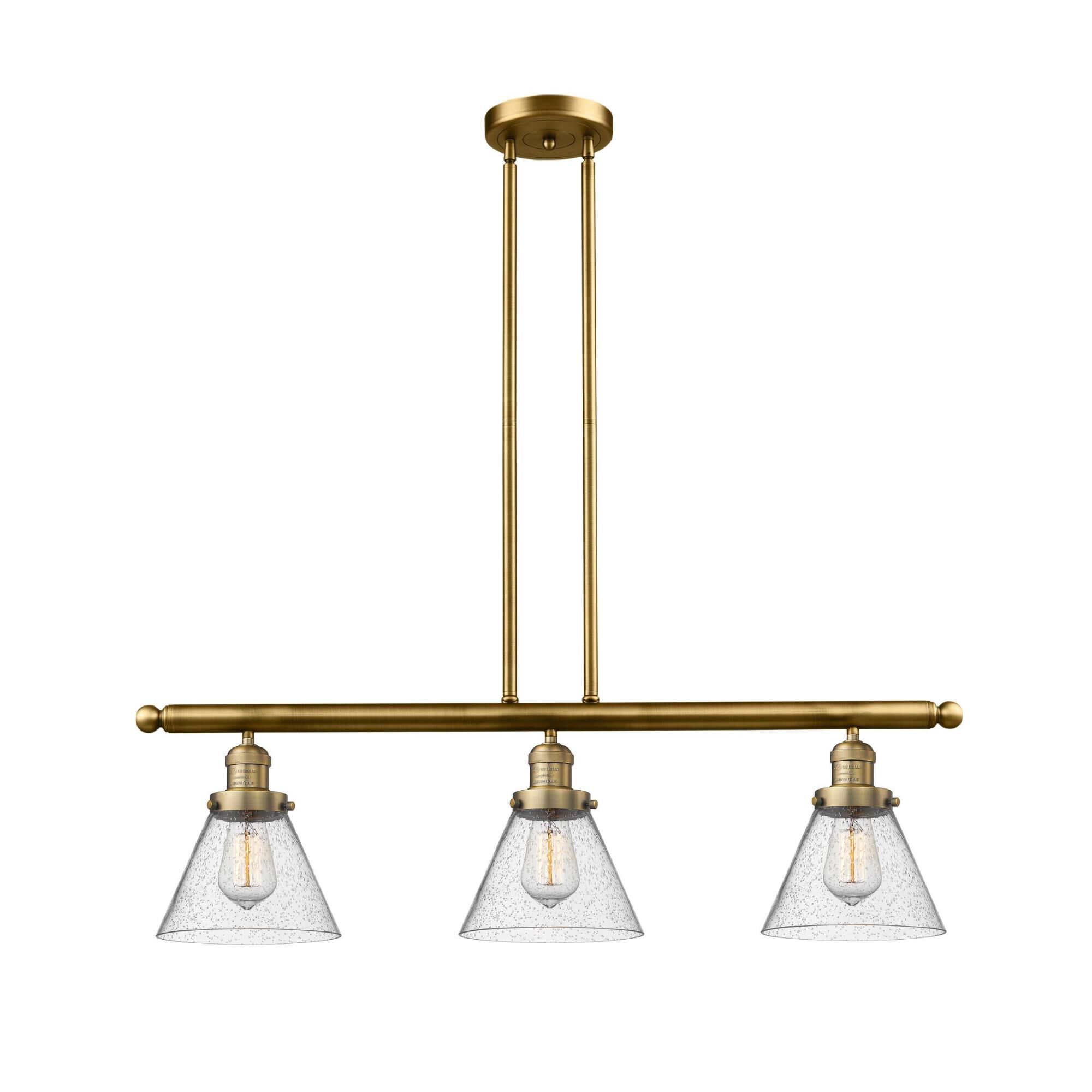 Bruno Marashlian Large Cone 36 Inch 3 Light Linear Suspension Light by Innovations Lighting