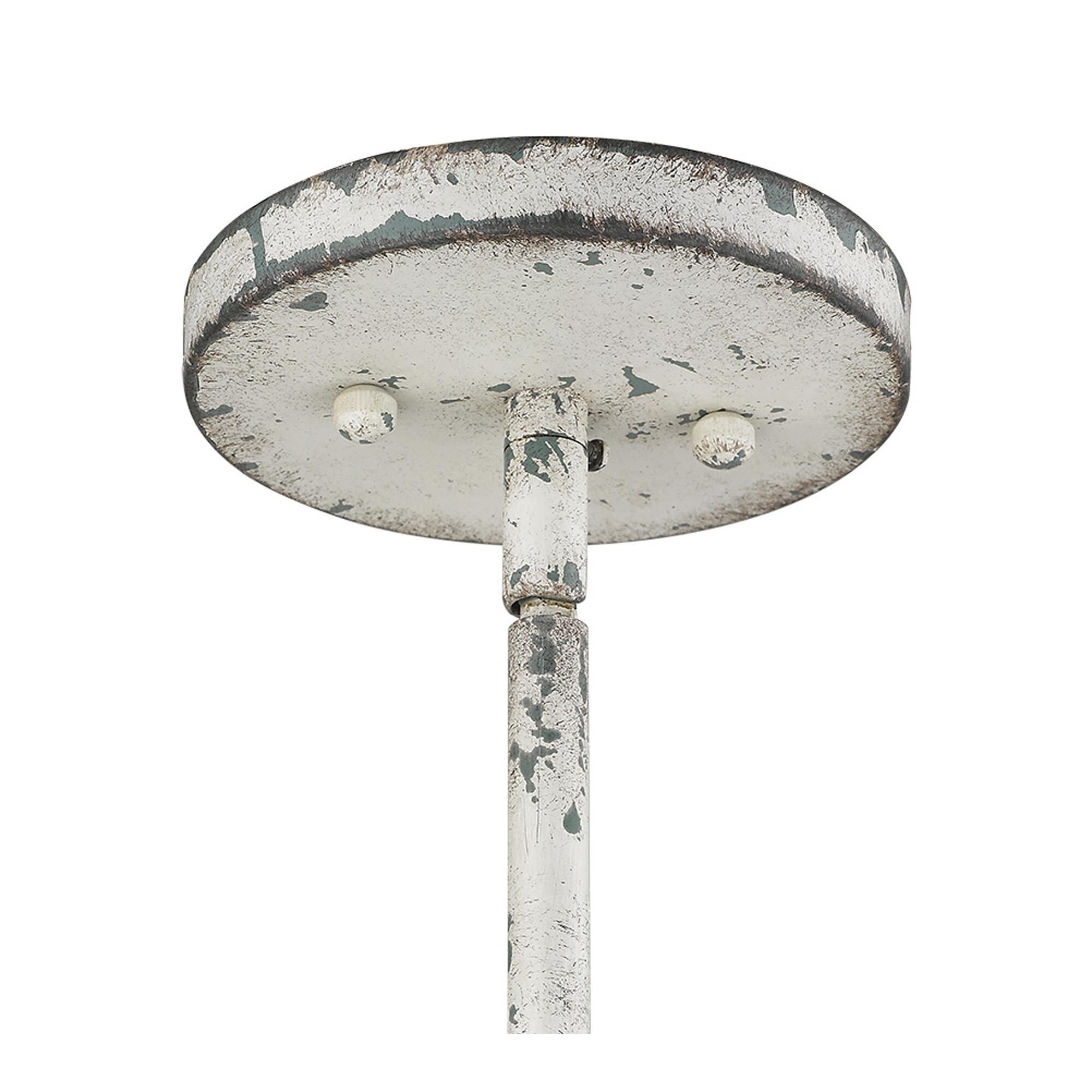 Shown in Aged Ivory finish and Aged Ivory glass and Aged Ivory, Bowl Shaped Metal shade