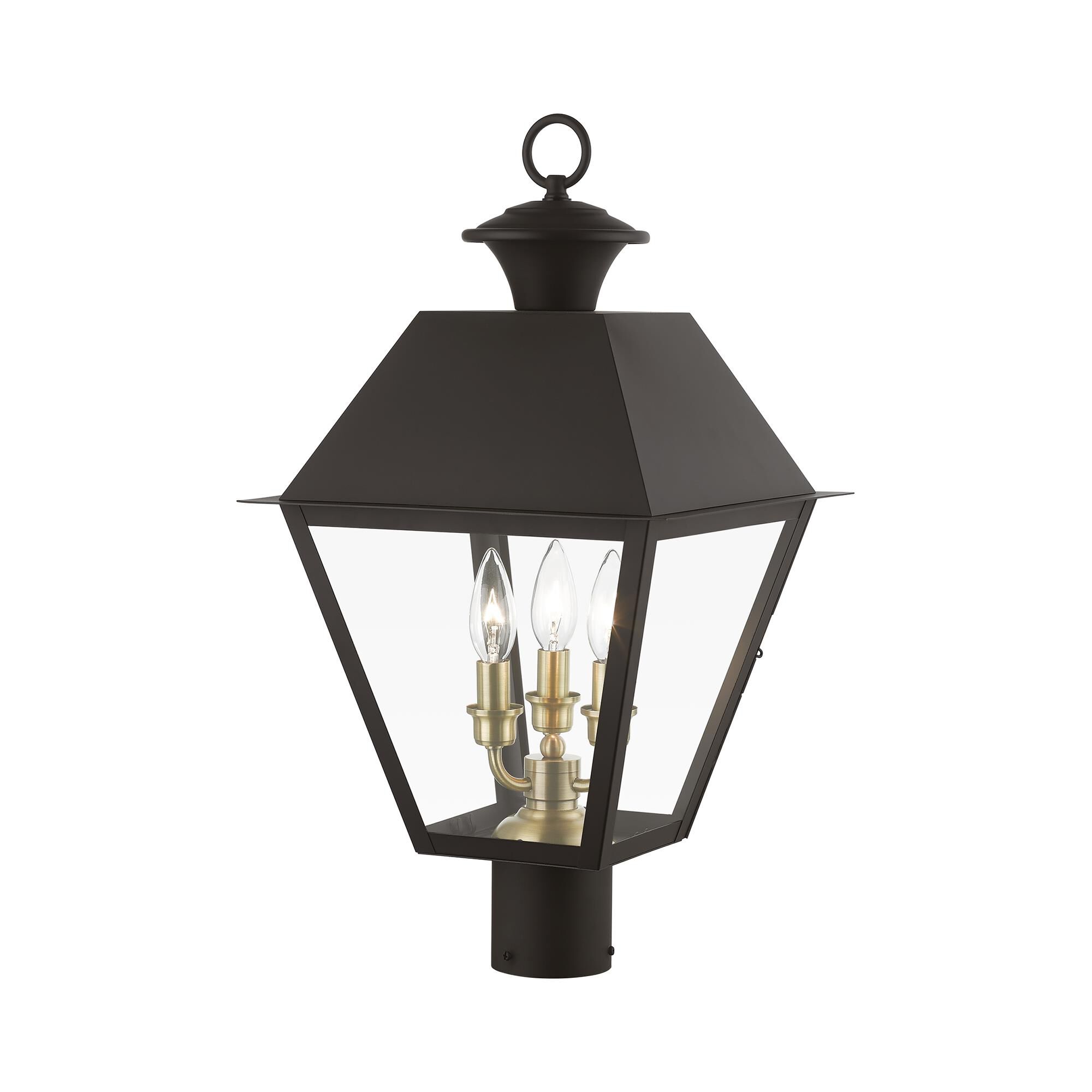 Wentworth 22 Inch Tall 3 Light Outdoor Post Lamp by Livex Lighting