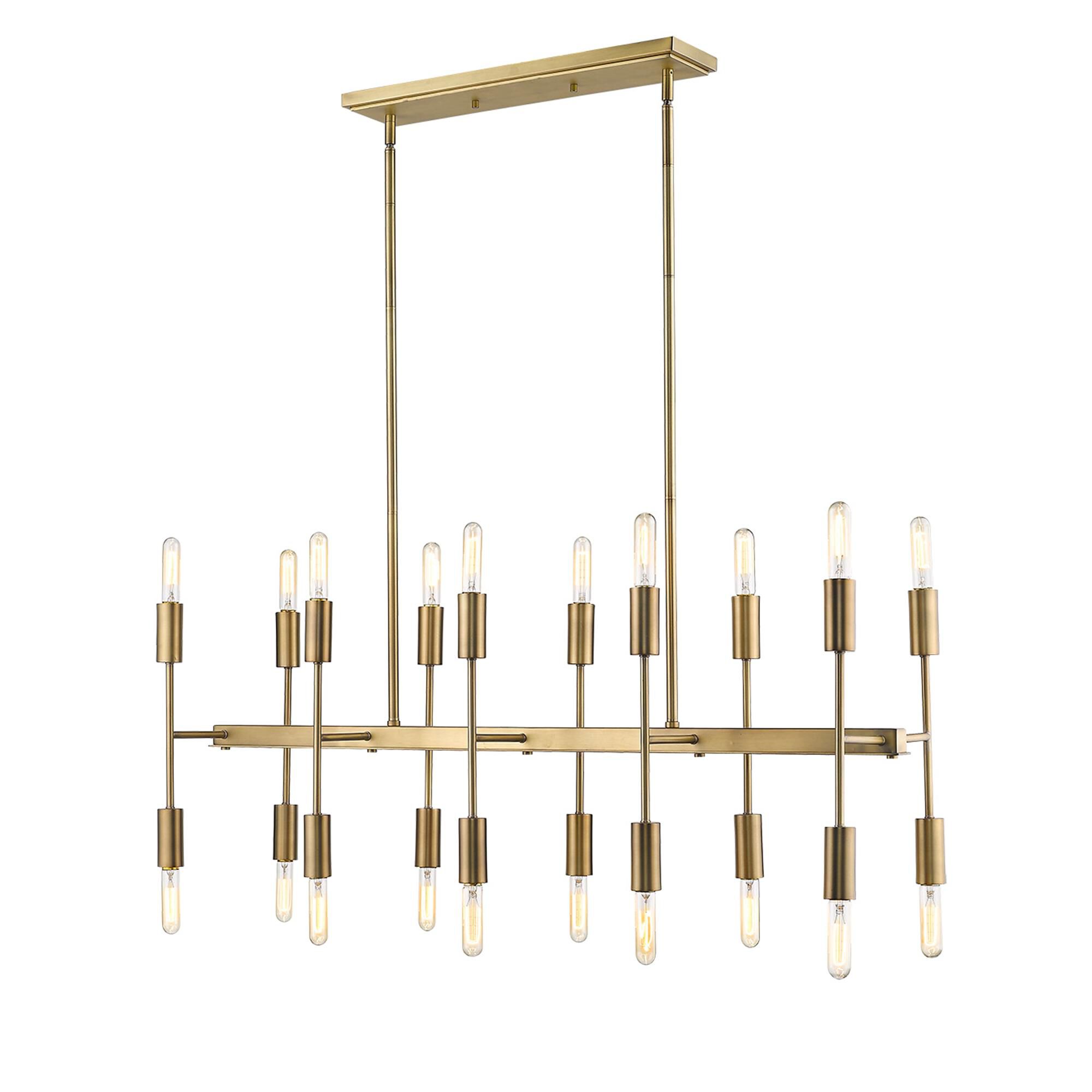 Shown in Aged Brass finish and -- glass and -- shade