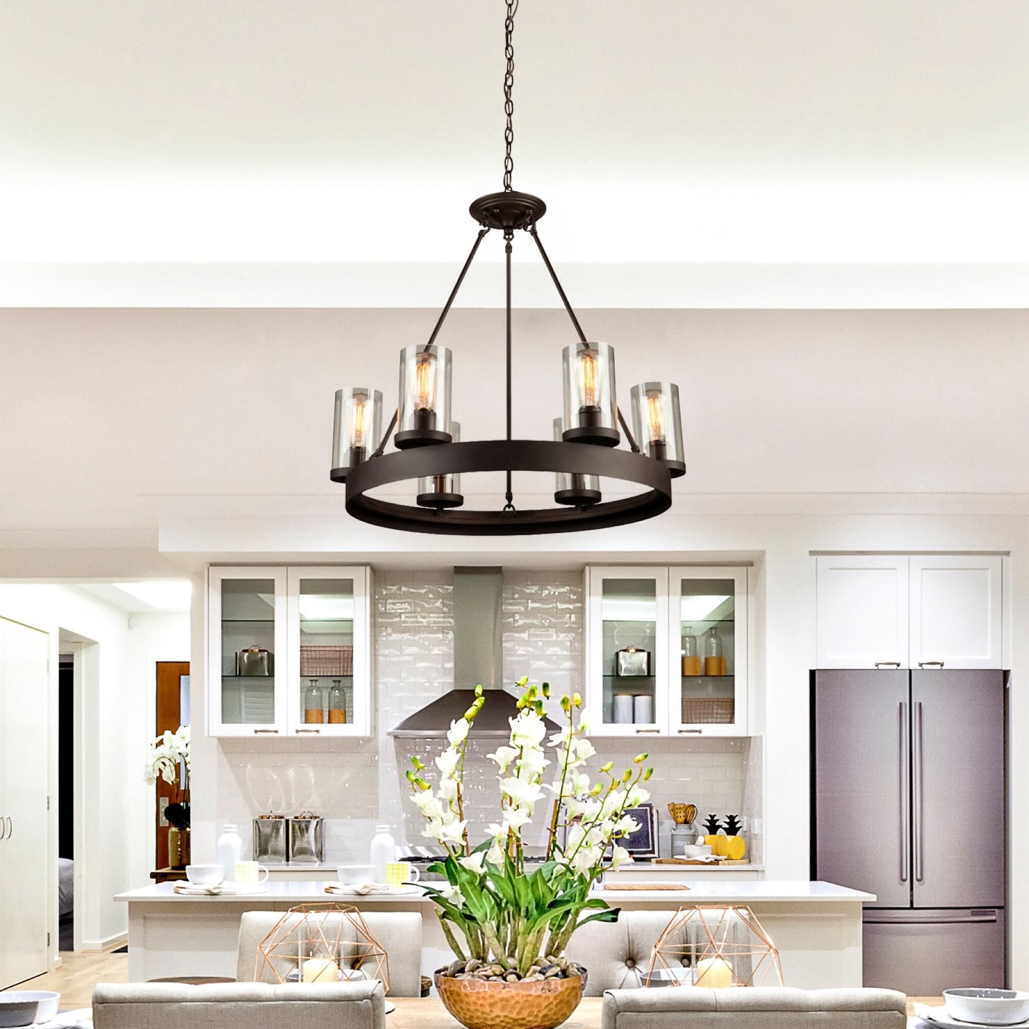 Menlo Park 26 Inch 6 Light Chandelier,