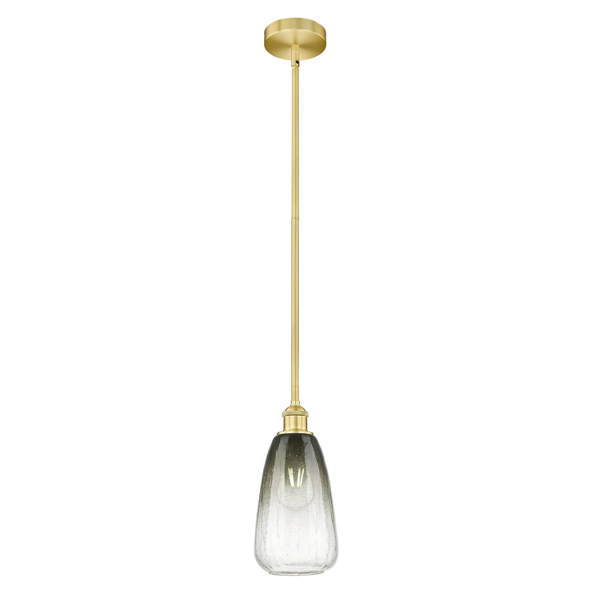 Shown in Satin Gold finish and Slate glass